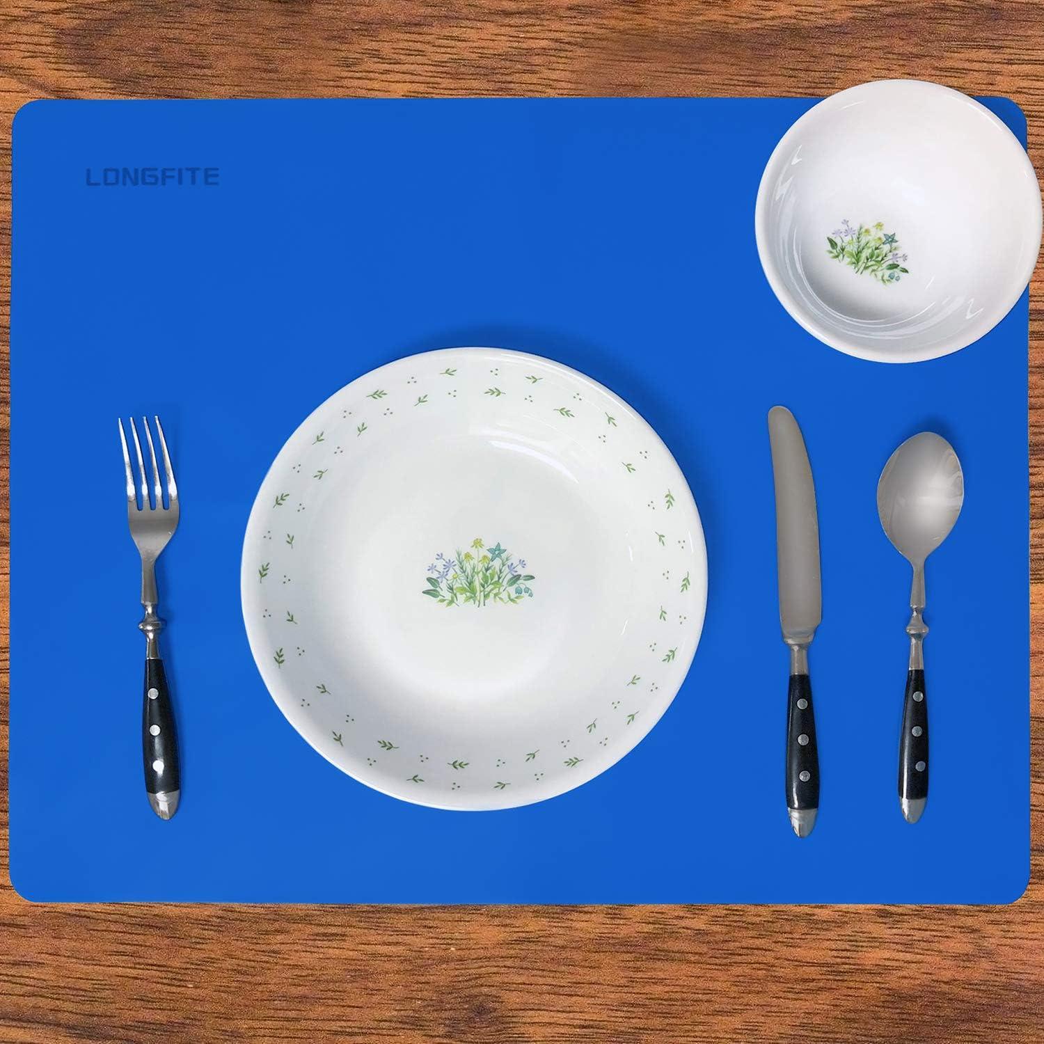 Alfombrilla de Silicona Longfite 50x40 cm Antiadherente Azul