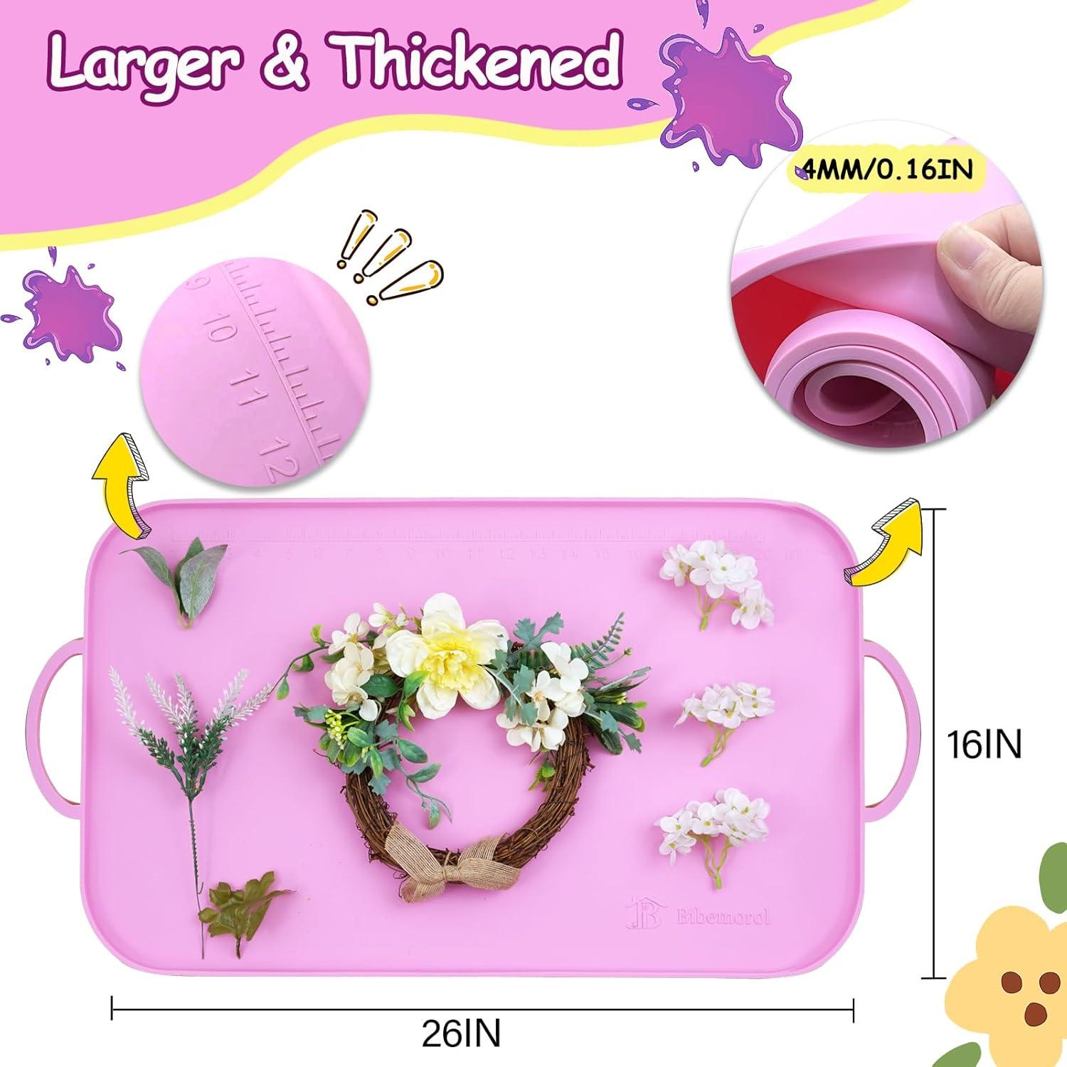 Alfombrilla de Silicona Effidula 66x41cm Rosa para Manualidades