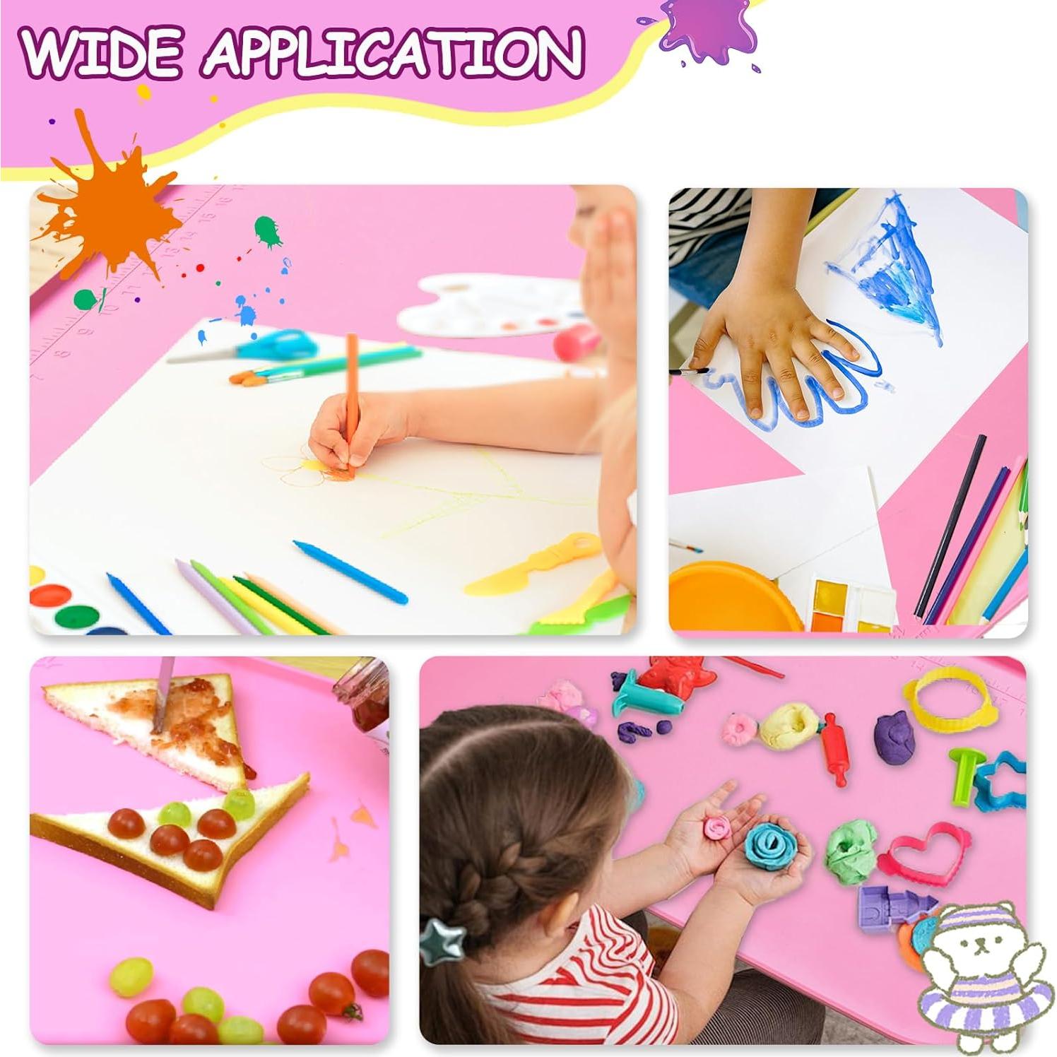 Alfombrilla de Silicona Effidula 66x41cm Rosa para Manualidades