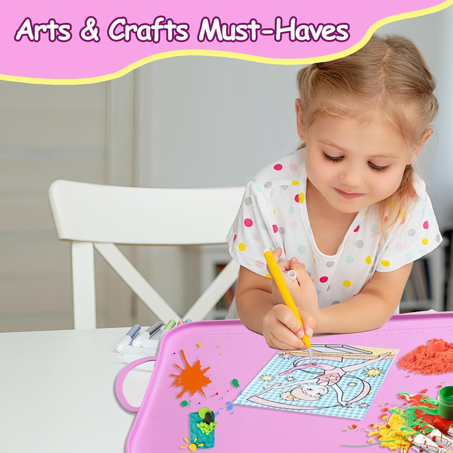 Alfombrilla de Silicona Effidula 66x41cm Rosa para Manualidades