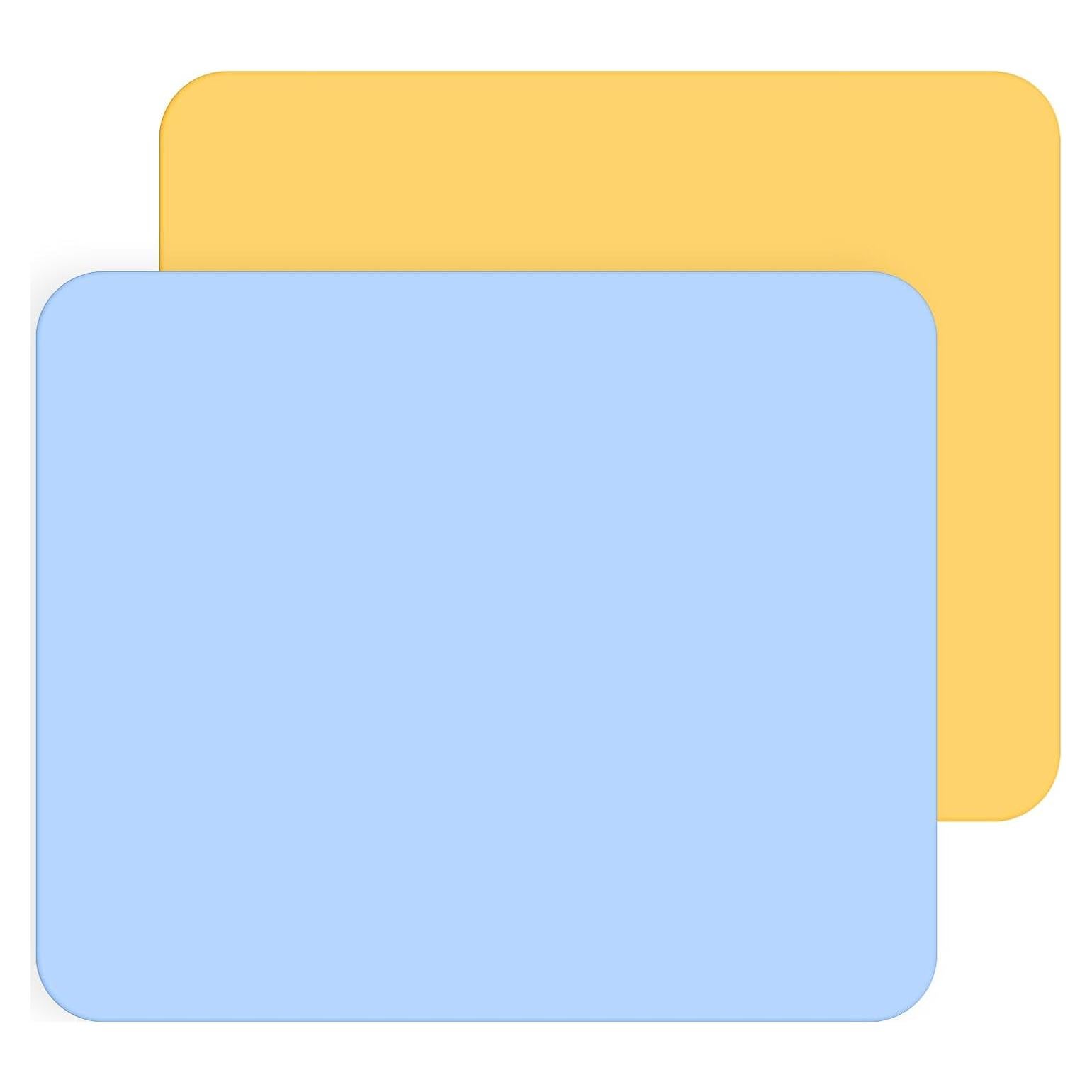 Alfombrillas de Silicona JJUNW 2 Piezas 24x20 cm Azul Amarillo