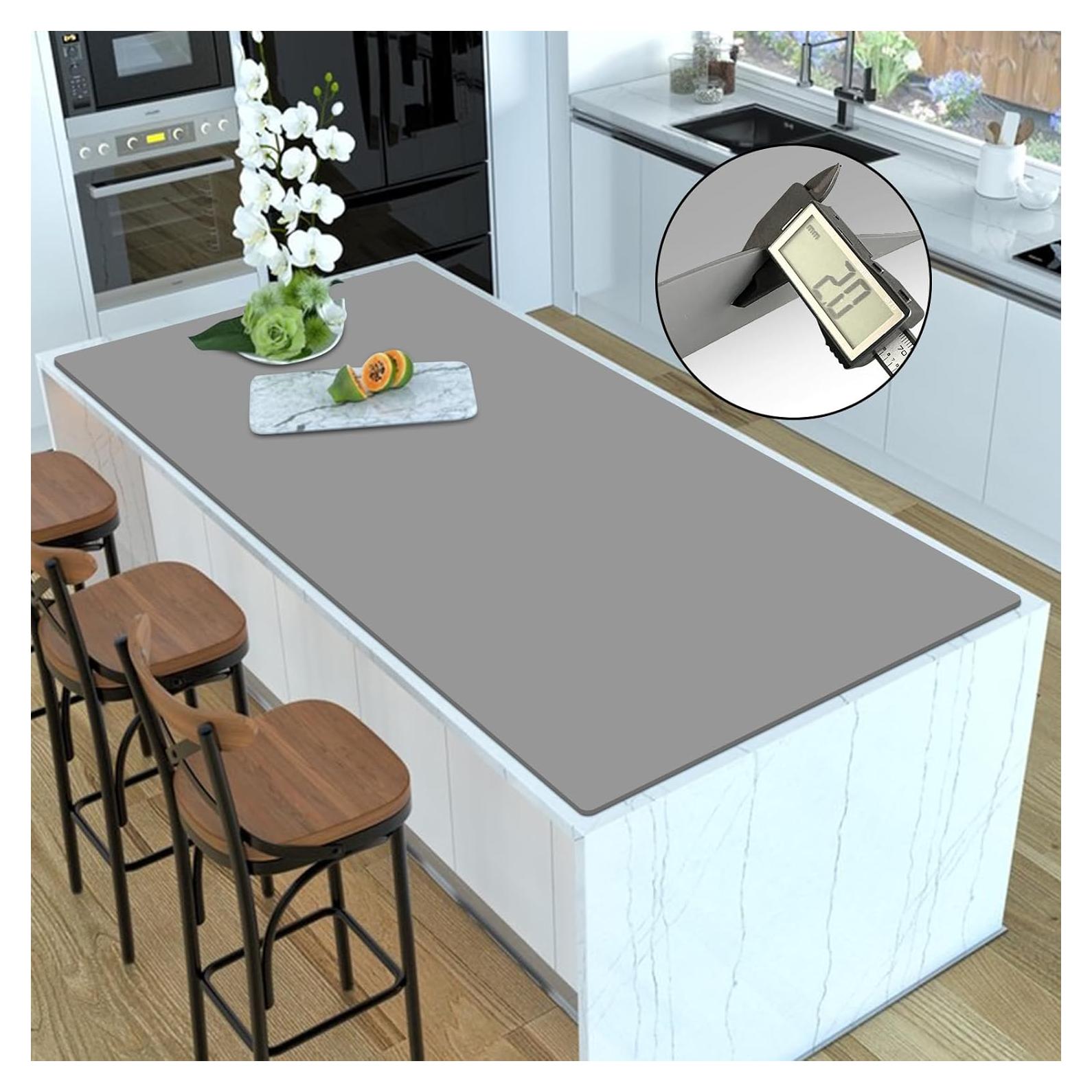 Alfombrilla de Silicona Ultibe 120x60cm Antideslizante Gris Claro