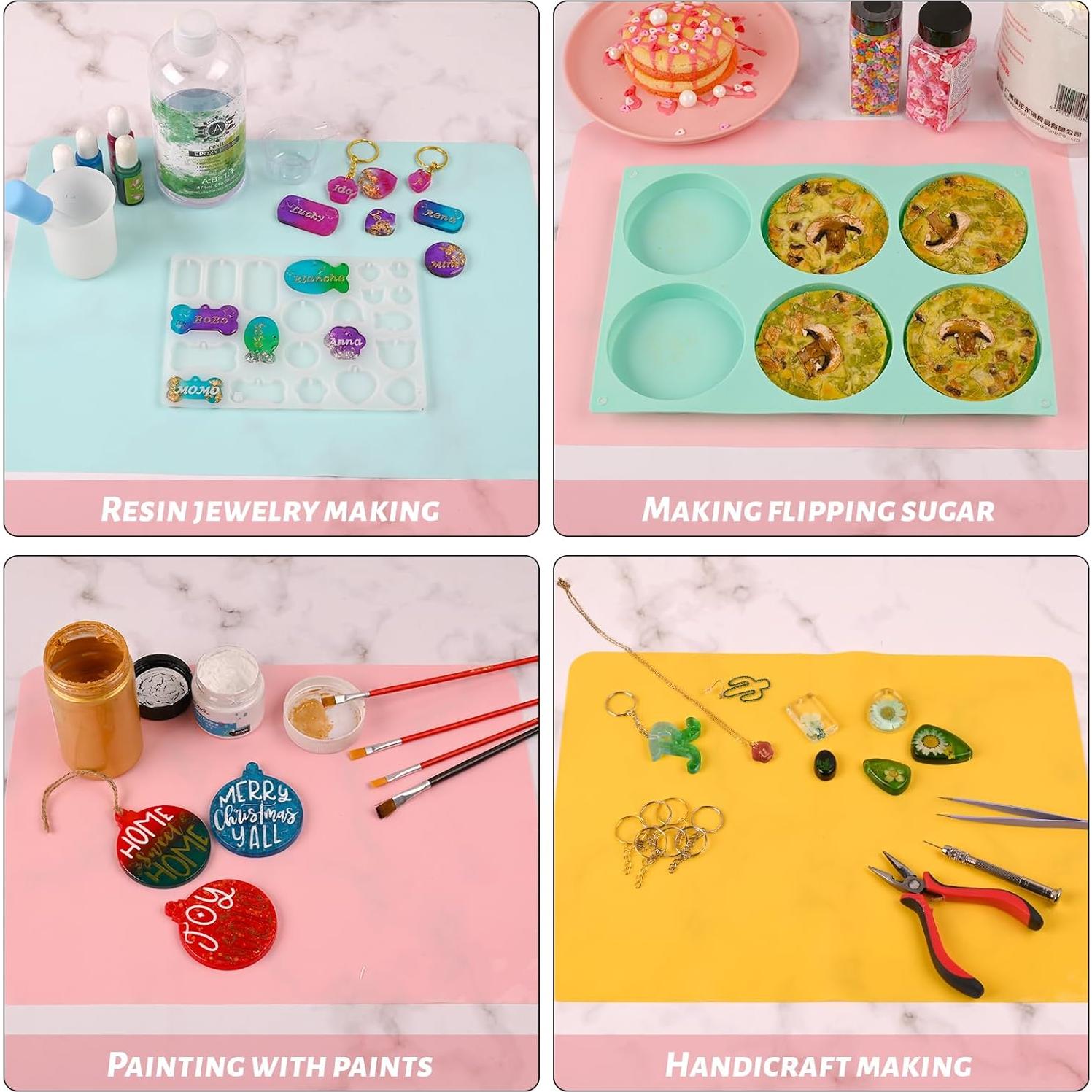 Paquete de 3 Tapetes de Silicona Actvty 30x40cm Colores Variados