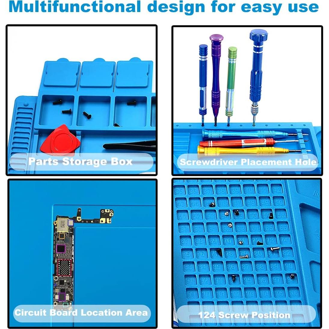 Alfombrilla de Soldadura Silicona PAFOWO S-160 Grande 44.96x29.97cm