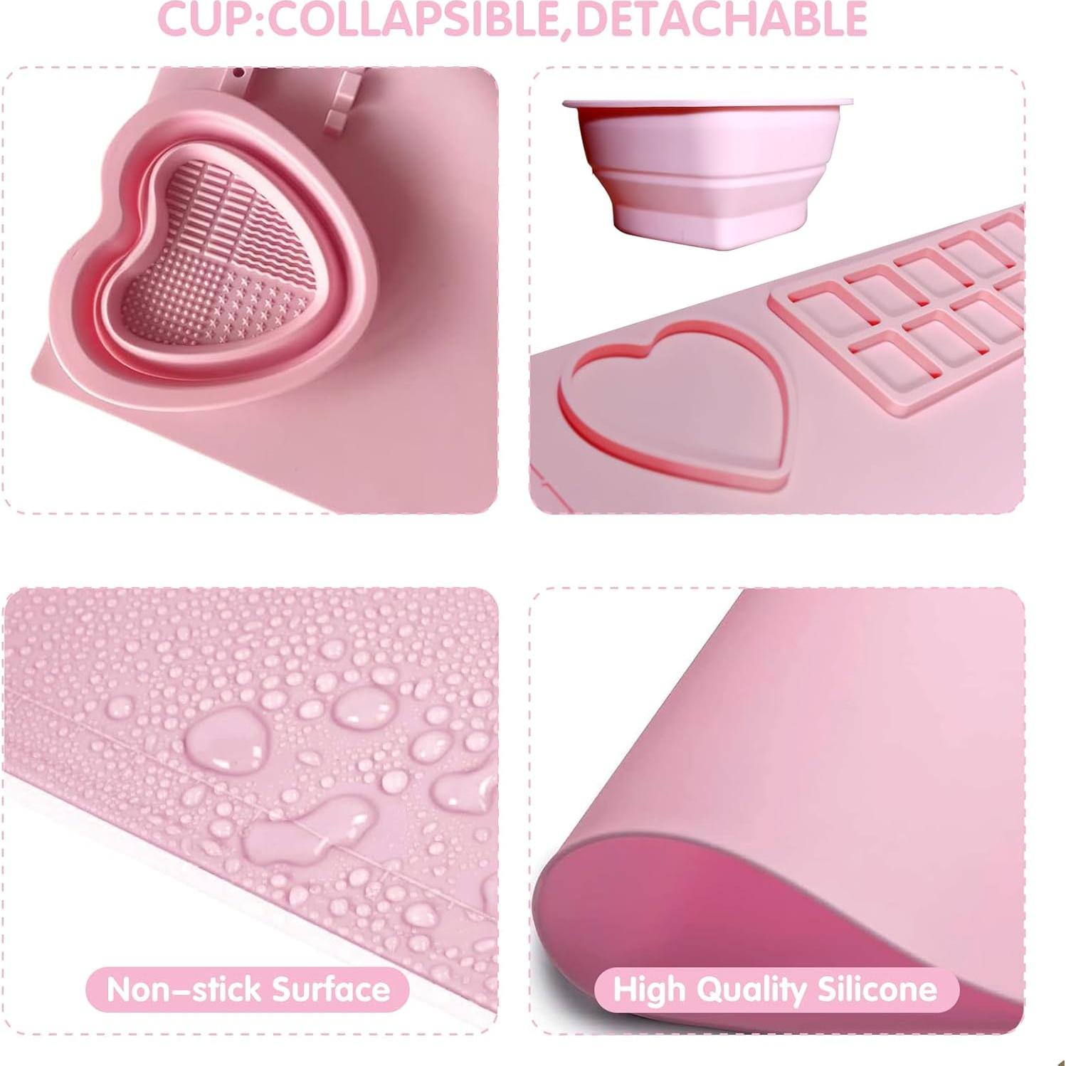 Alfombrilla de Silicona AMNCML 50.8x40.6cm Rosa Antideslizante