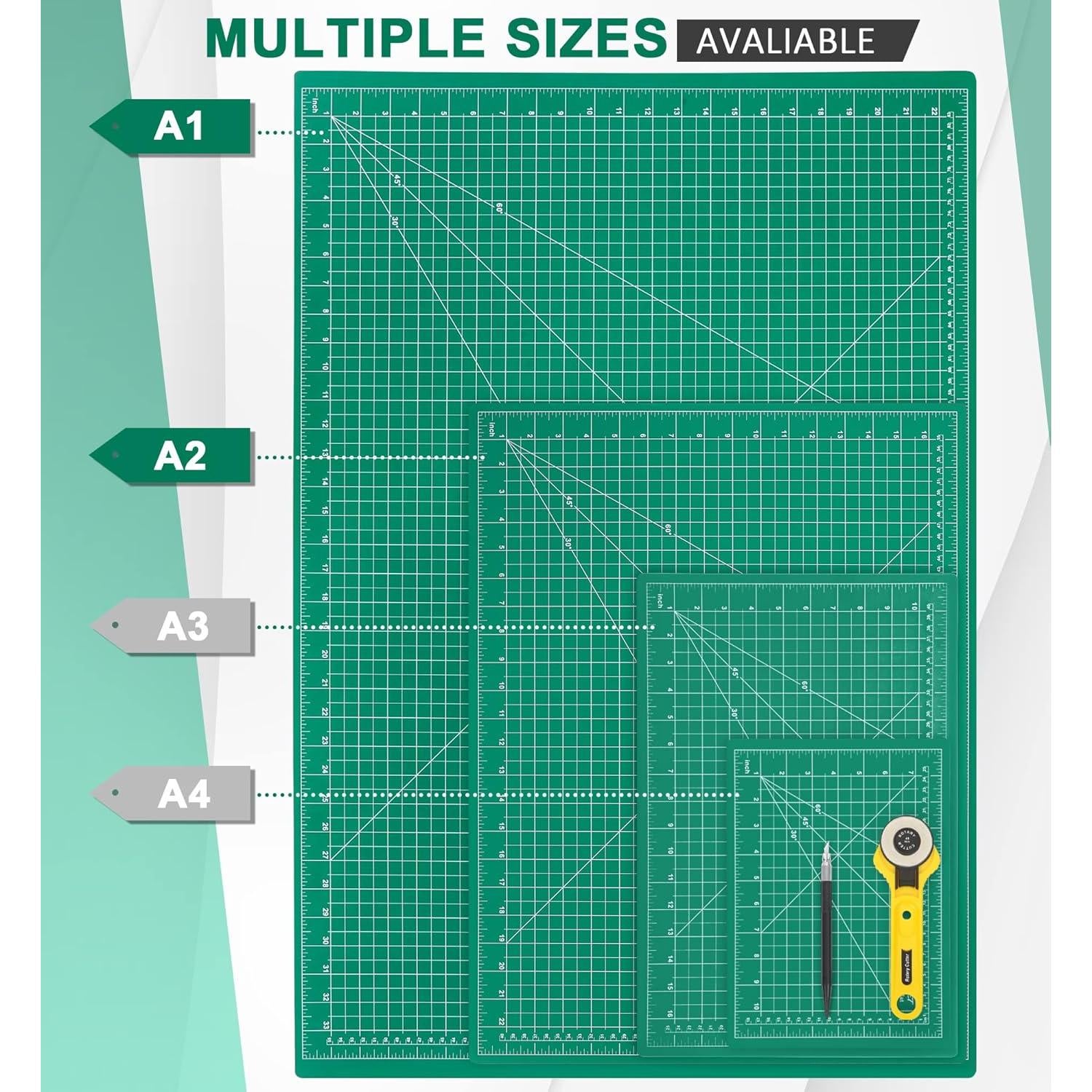 Alfombrilla de Corte Autocurativa Idemeet 45x30cm Verde