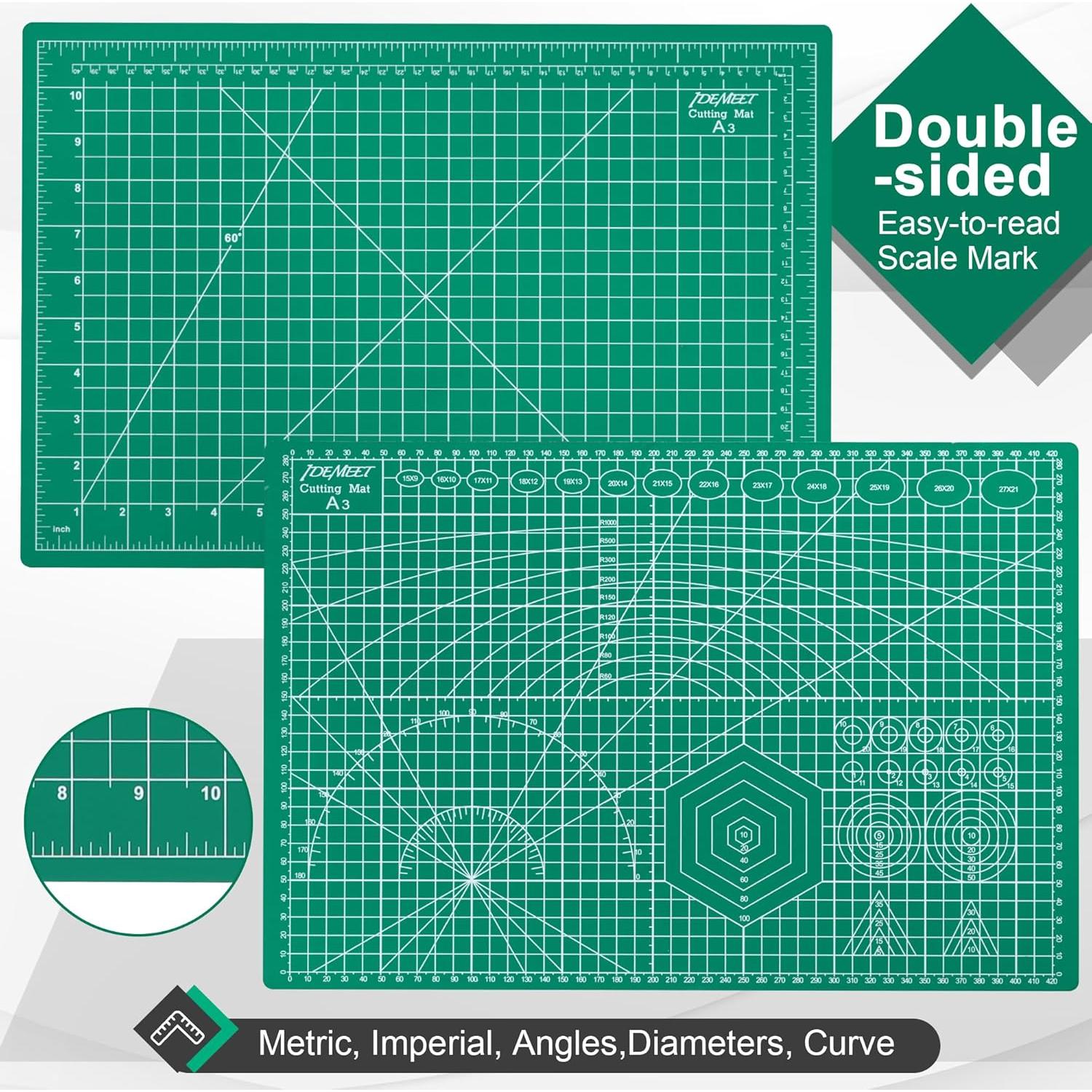 Alfombrilla de Corte Autocurativa Idemeet 45x30cm Verde