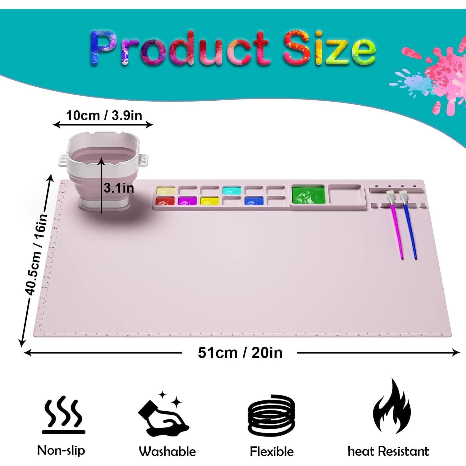 Alfombrilla de Silicona Antiadherente BlueFinger 50.8x40.6cm Rosa