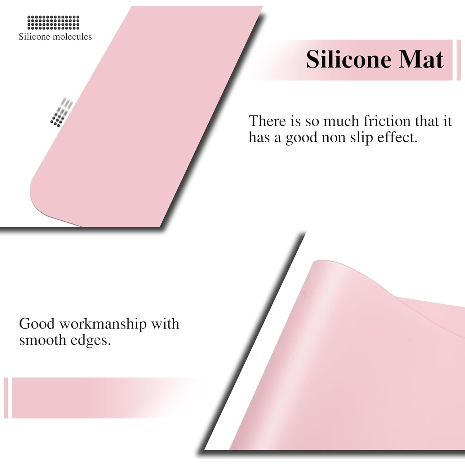 Manteles de Silicona Rosa YACEYACE 2Pcs 39.9x30cm Antideslizantes