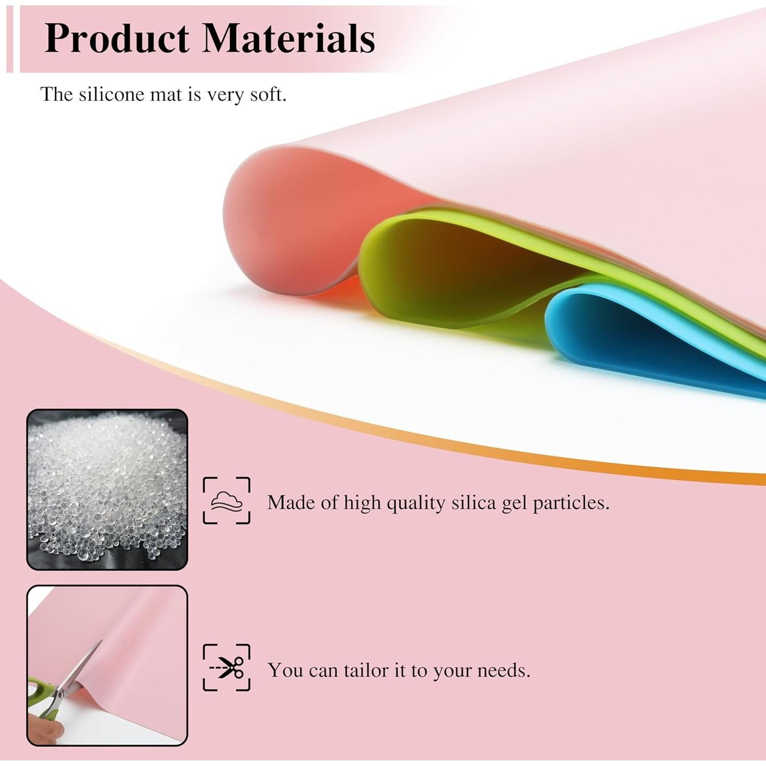 Manteles de Silicona Rosa YACEYACE 2Pcs 39.9x30cm Antideslizantes