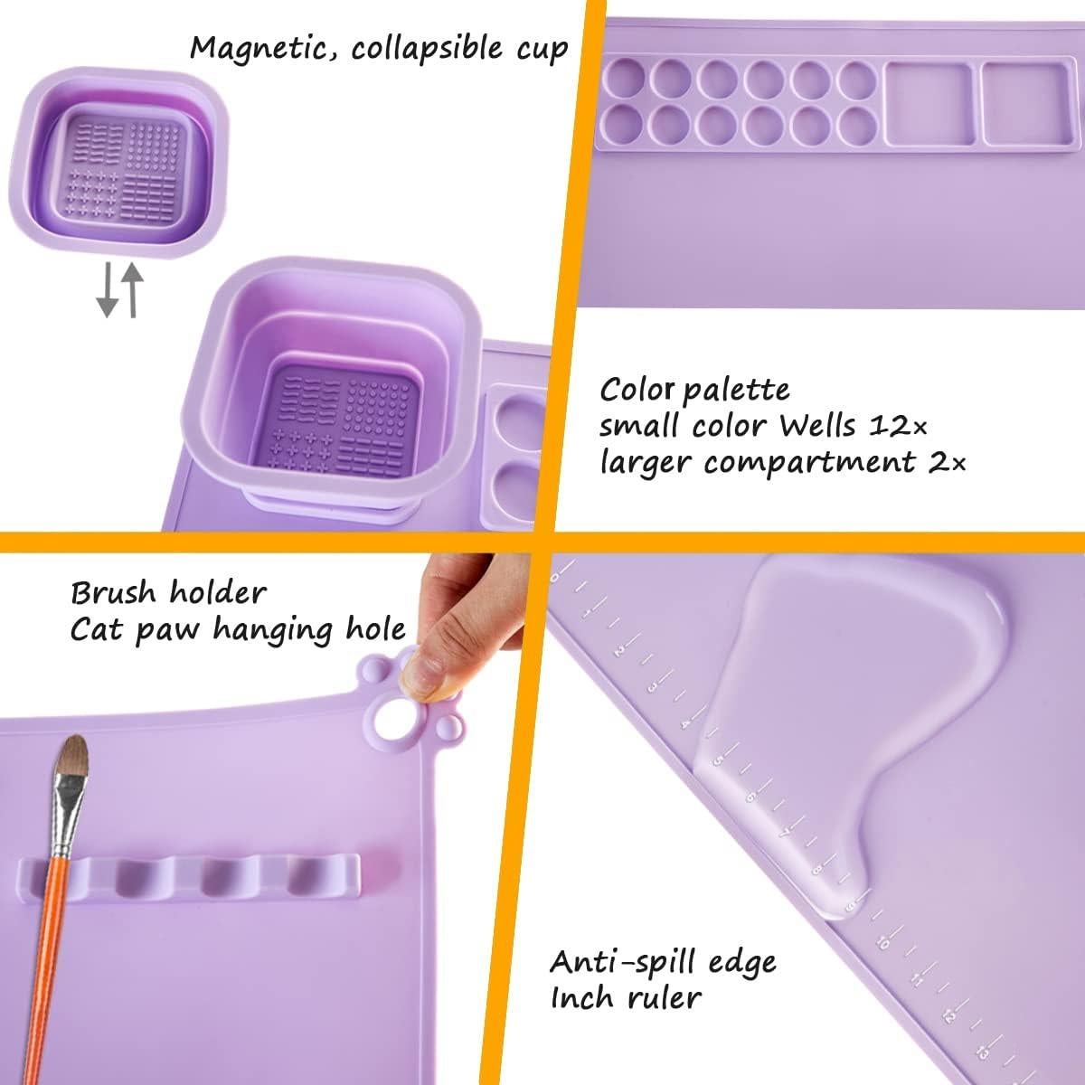 Alfombrilla de Silicona SHNOKER 55x45cm con Taza Magnética