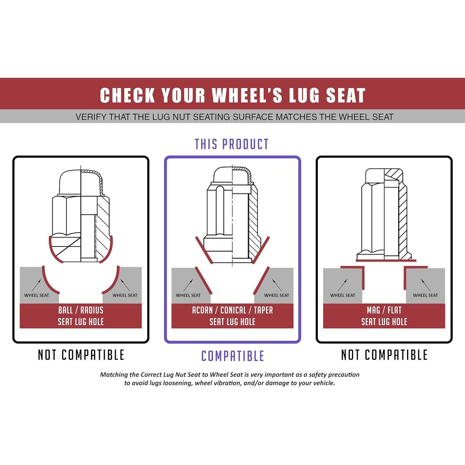 Juego de 16 Tuercas de Rueda M12x1.5 Acero Negro con Llave