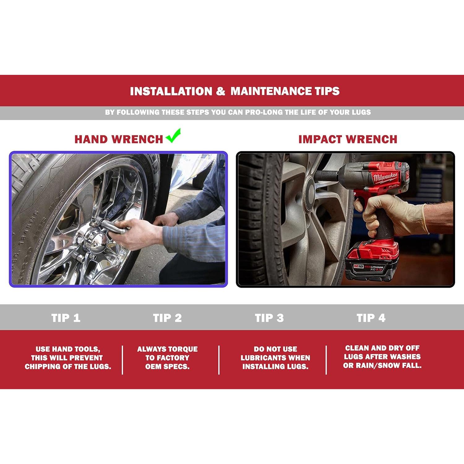 Juego de 16 Tuercas de Rueda M12x1.5 Acero Negro con Llave