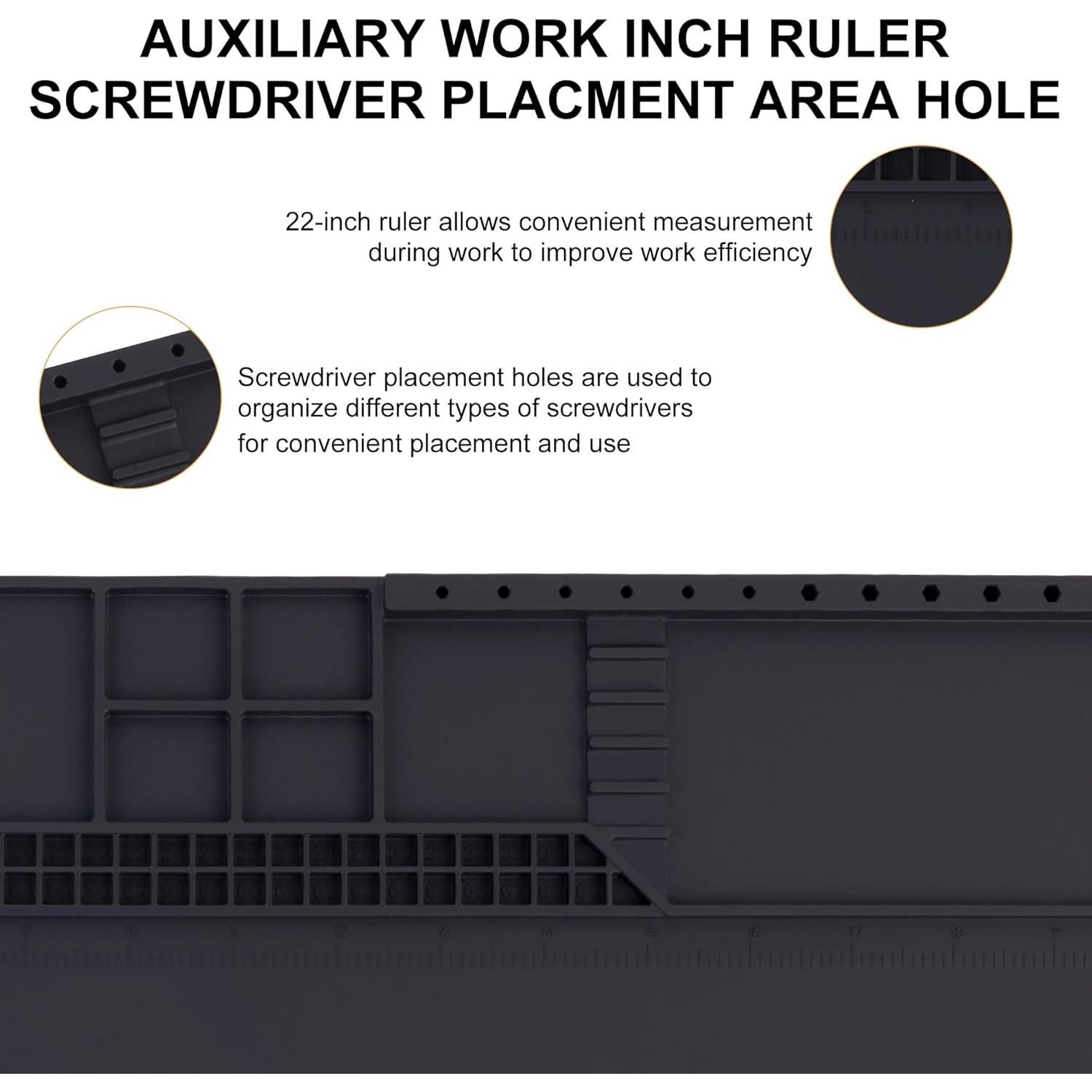 Alfombrilla de Soldadura Silicona U.S CAYEDA 36x55cm Resistente 500°C