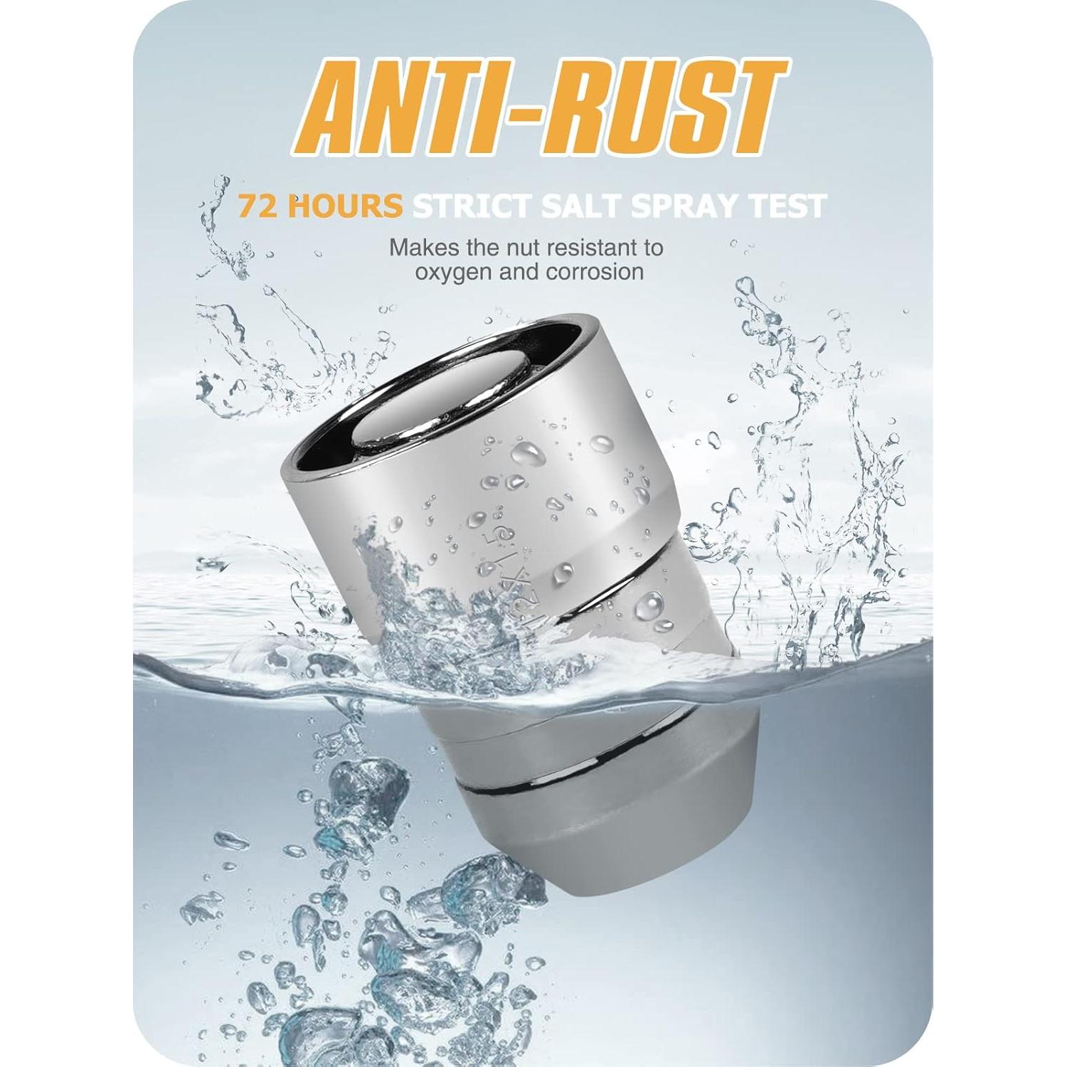 Tuercas de Bloqueo MIKKUPPA M14x1.5 Cromo 38mm Juego de 6