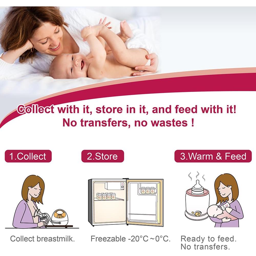 Botellas de Almacenamiento de Leche Materna NENESUPPLY 4 pc 280ml