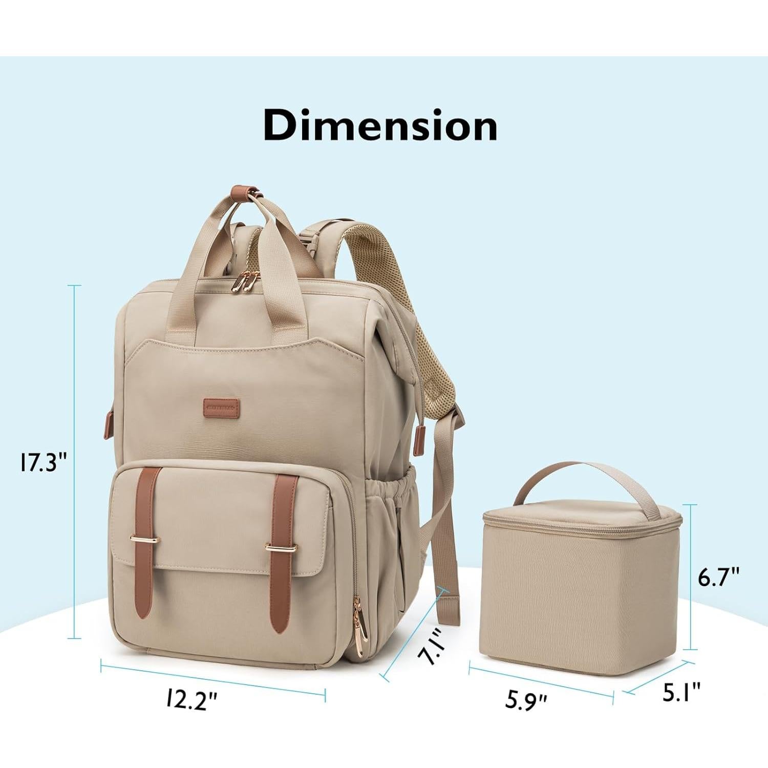 Mochila para Pañales Mommore con Funda para Laptop 15.6"