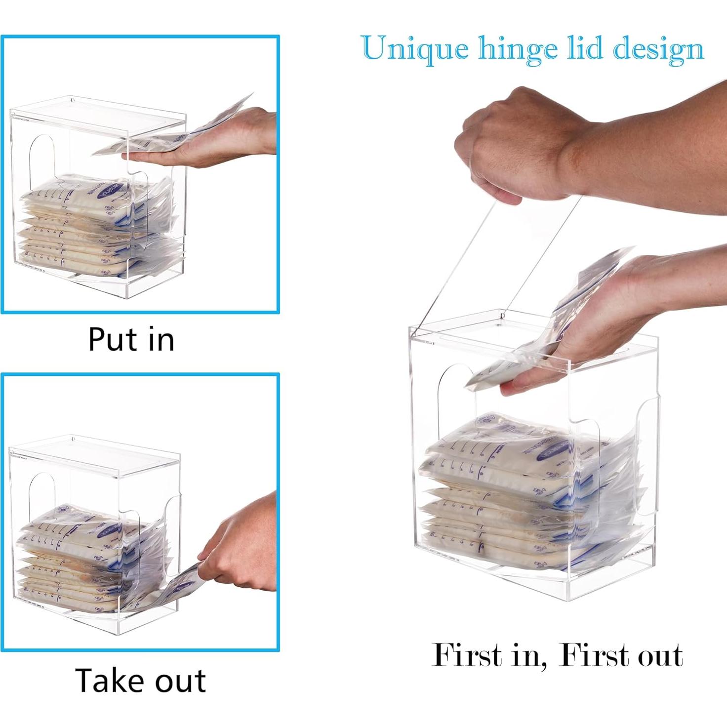 Organizador de Congelador Heyrelda para Leche Materna 12x20x21.6cm