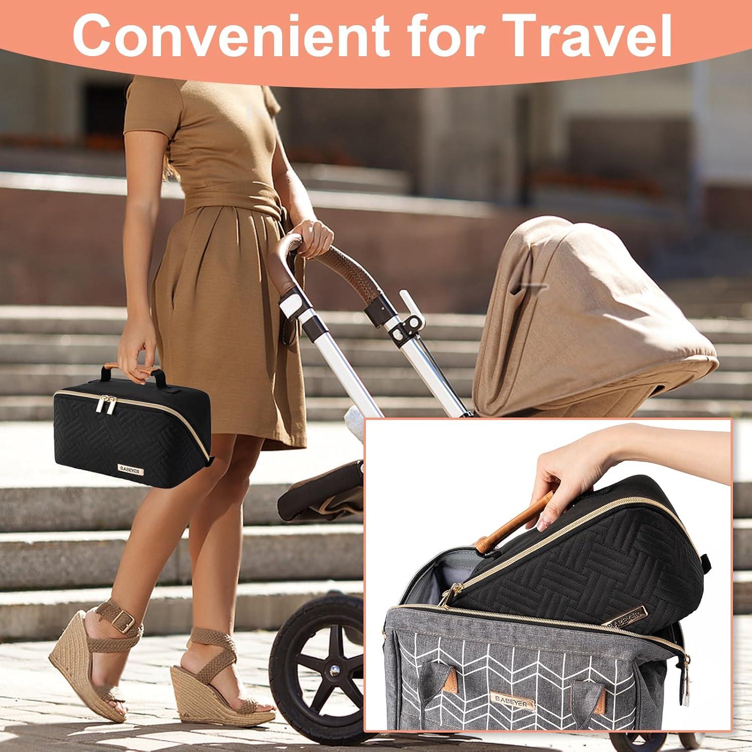 Bolsa Térmica Portátil BABEYER para Leche Materna Negra