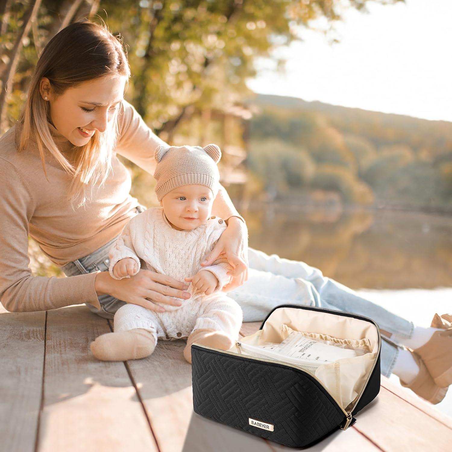 Bolsa Térmica Portátil BABEYER para Leche Materna Negra