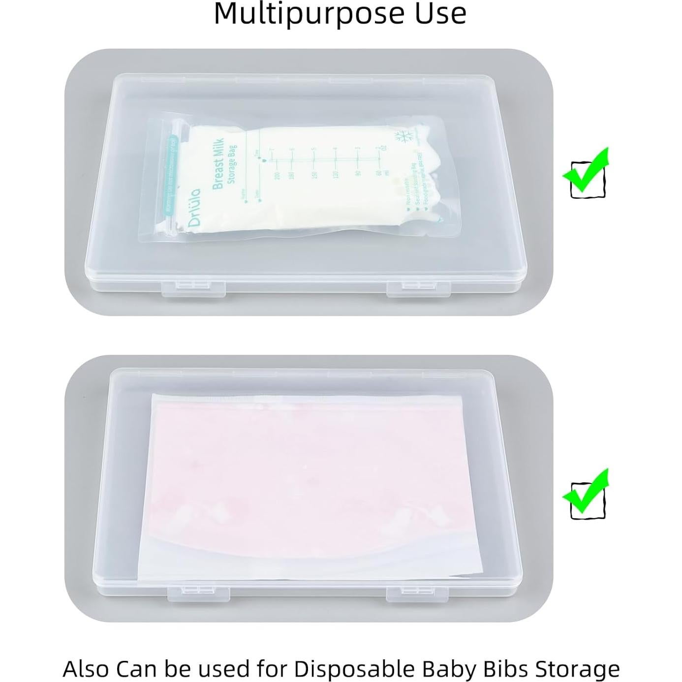 Organizador de Almacenamiento de Leche Materna 4pcs Transparente 22.2x16.3 cm