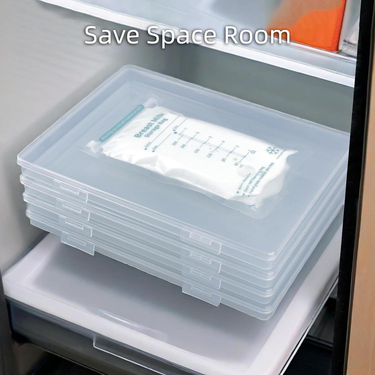 Organizador de Almacenamiento de Leche Materna 4pcs Transparente 22.2x16.3 cm