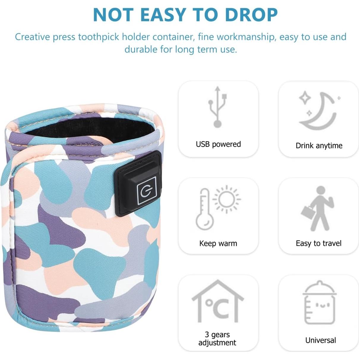 Calentador de Botellas USB Toyvian 10W 3 Niveles Aislante