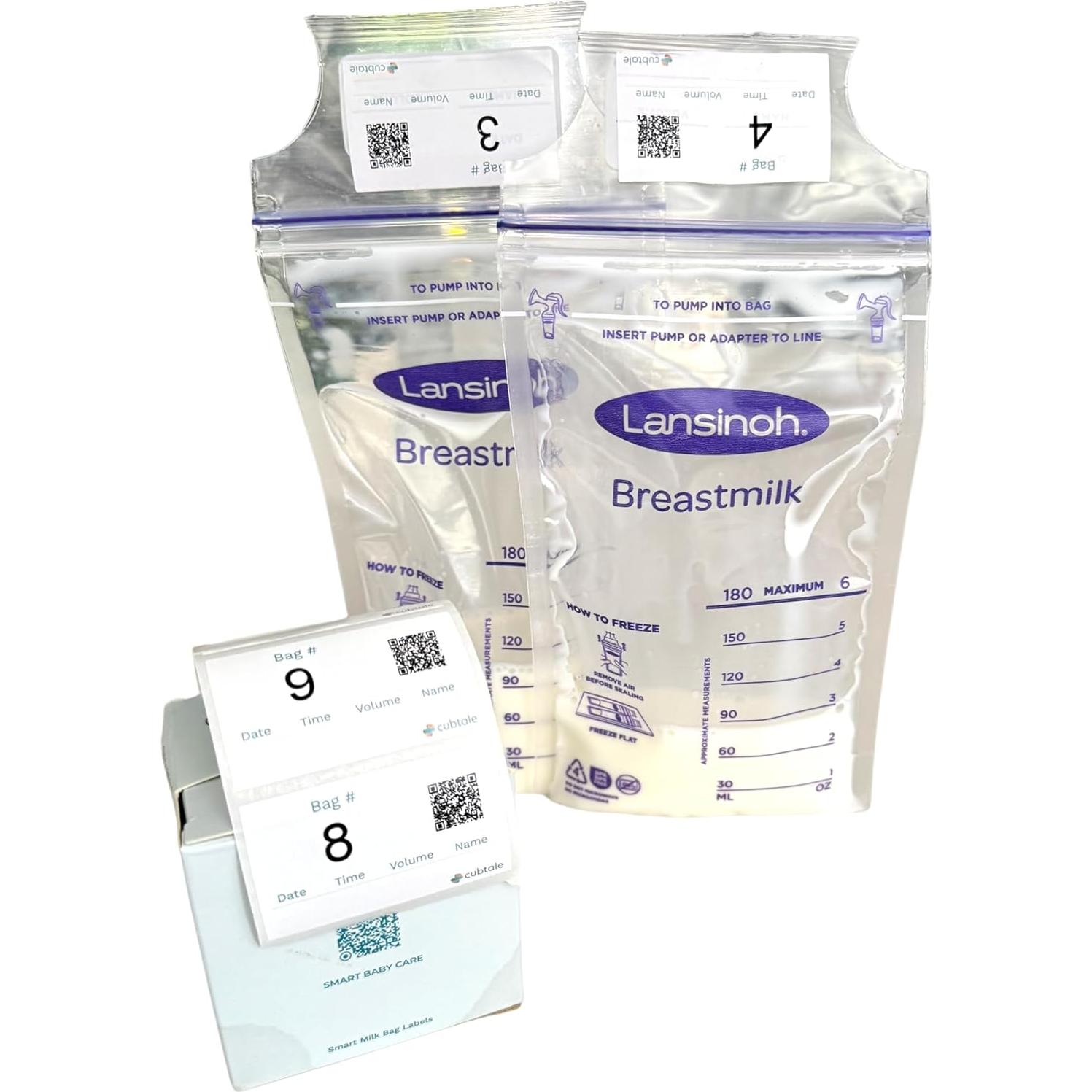 Etiquetas Inteligentes Cubtale para Bolsas de Leche Materna - 500 Unidades