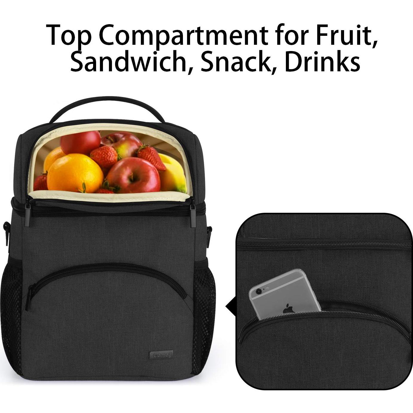 Bolsa Enfriadora de Leche Materna Teamoy Doble Capa Negra