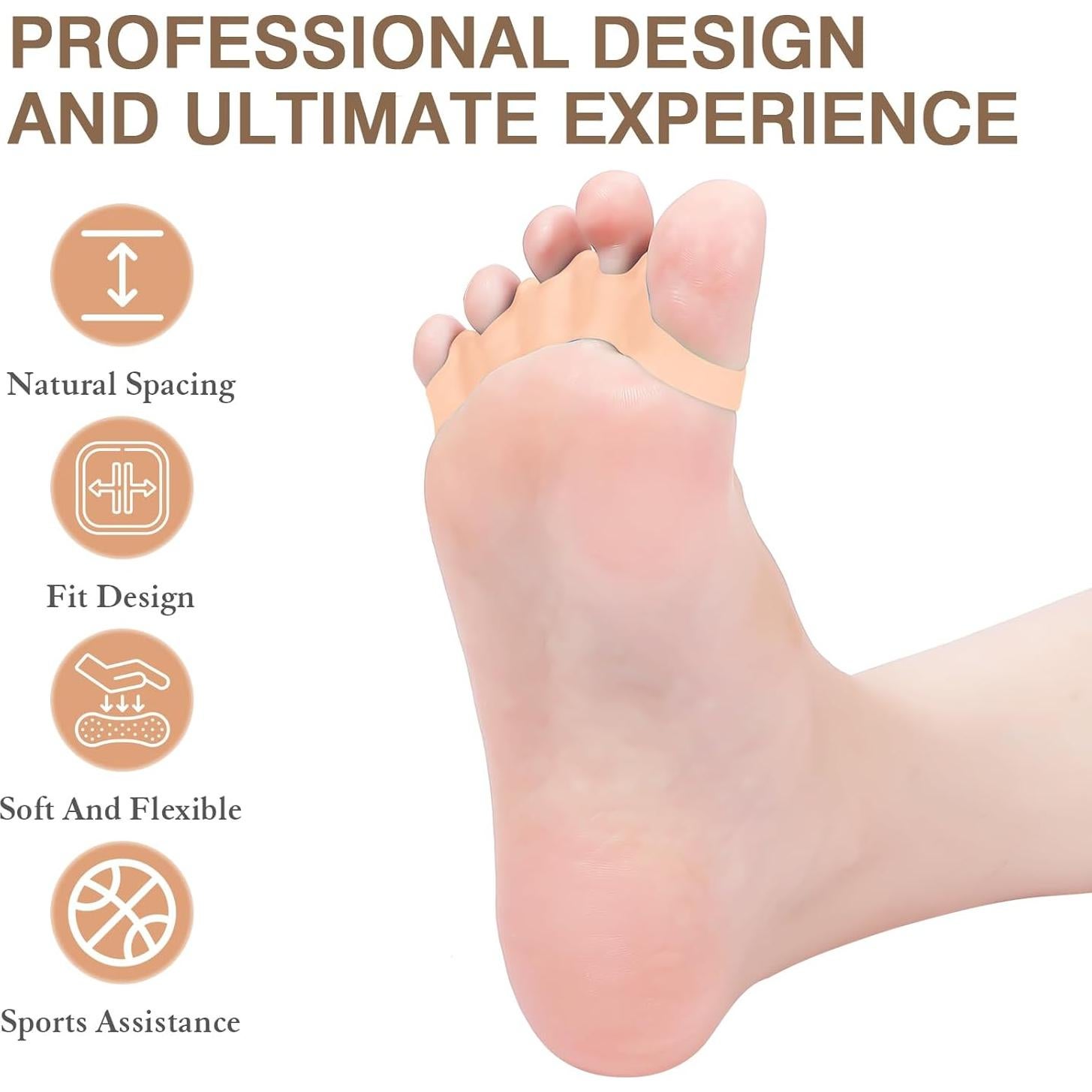 Separadores de Dedos HLOES para Juanetes y Fascitis Plantar