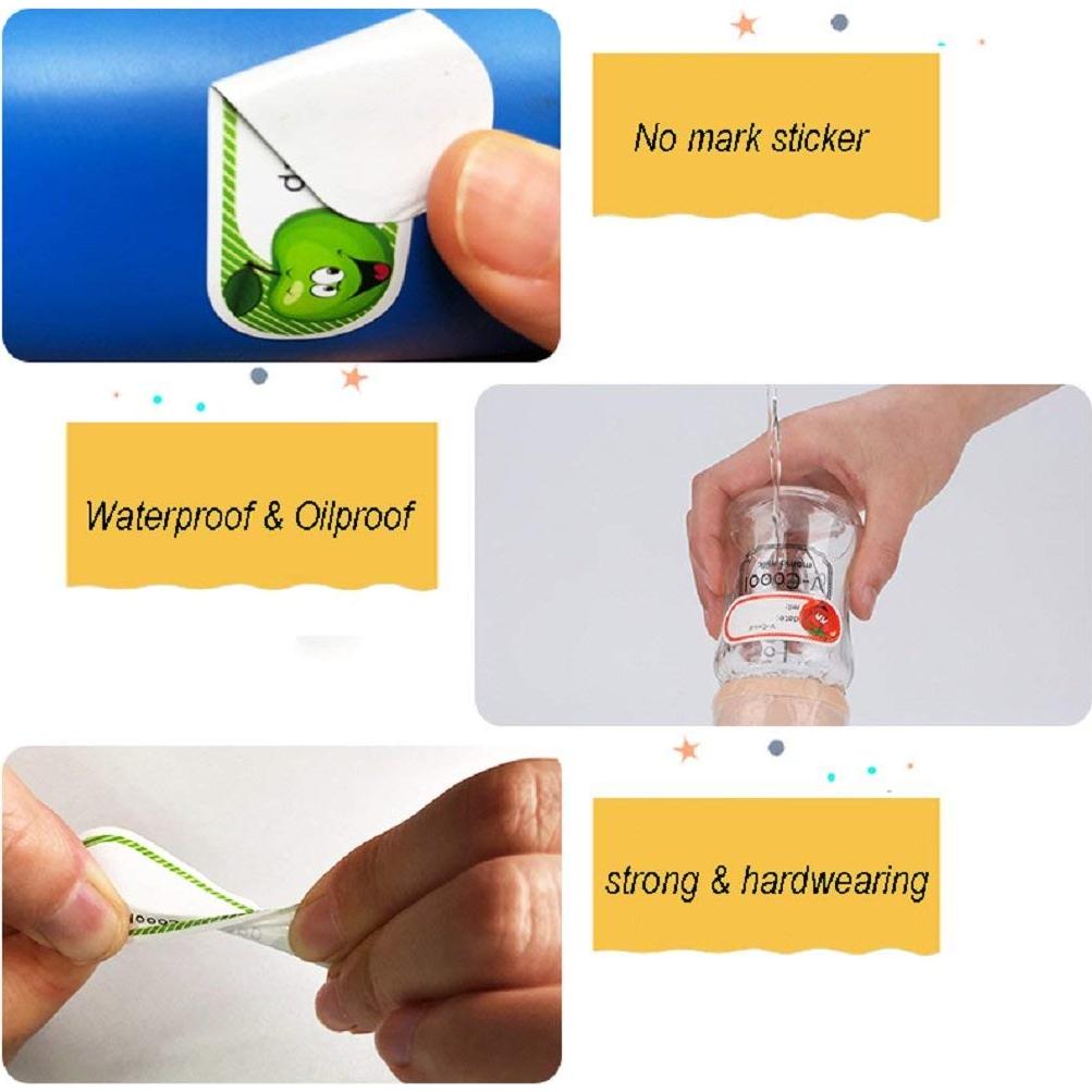 Etiquetas Impermeables Autoadhesivas 400pcs para Botellas y Tarros