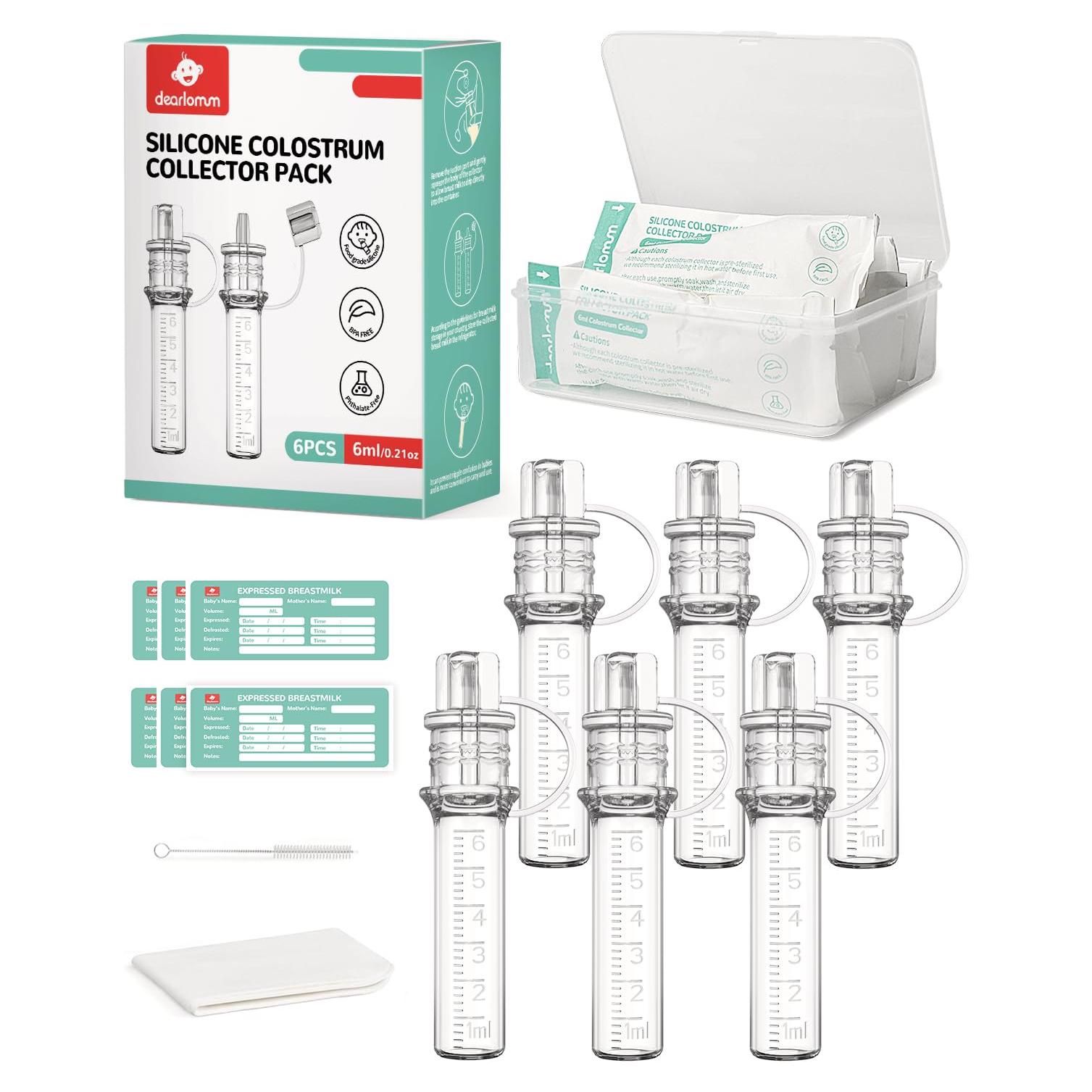 Kit de Recolección de Calostro DEARLOMUM 6ml 6pcs Reutilizable