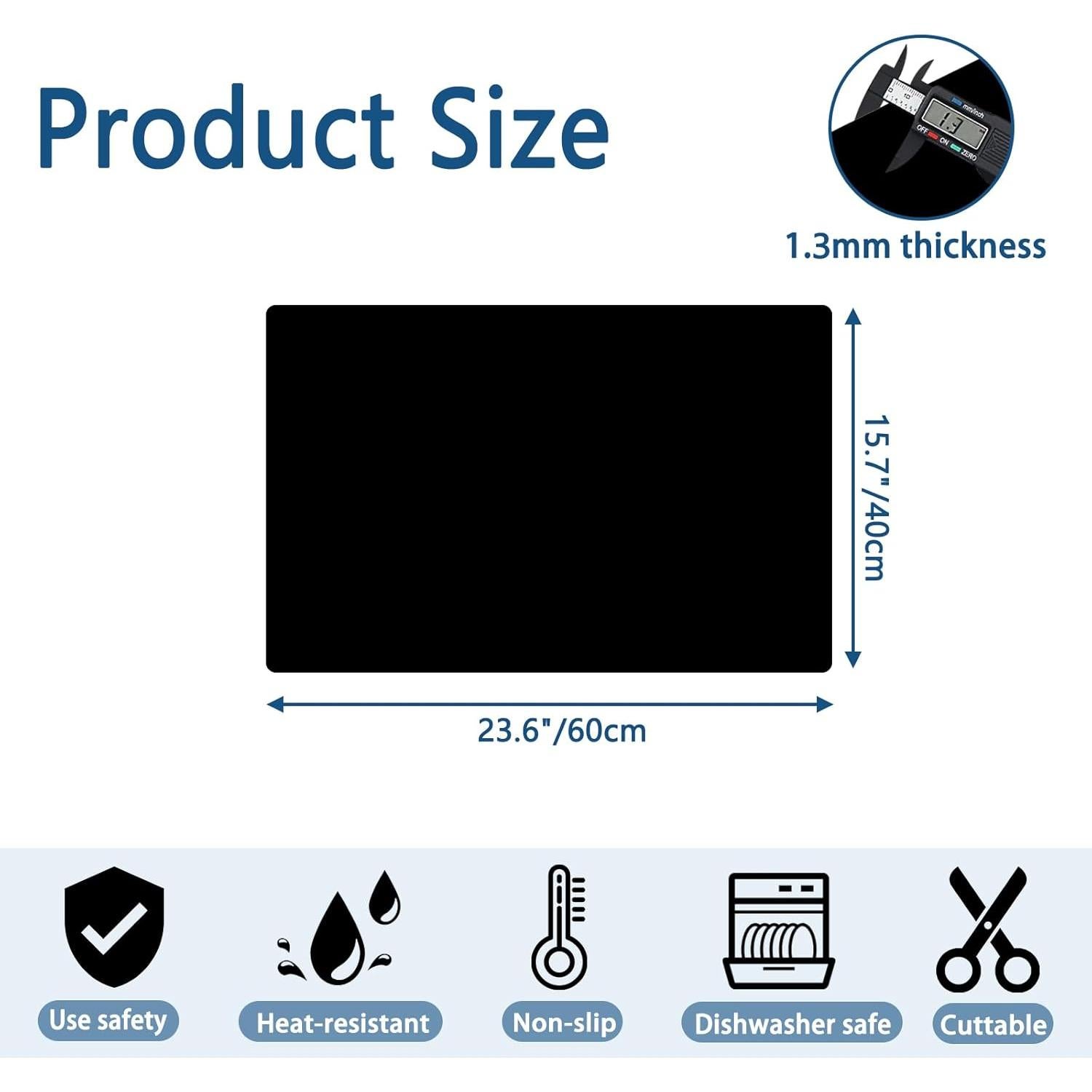 Alfombrilla de Silicona Goldleaf 60x40cm Antideslizante Negra