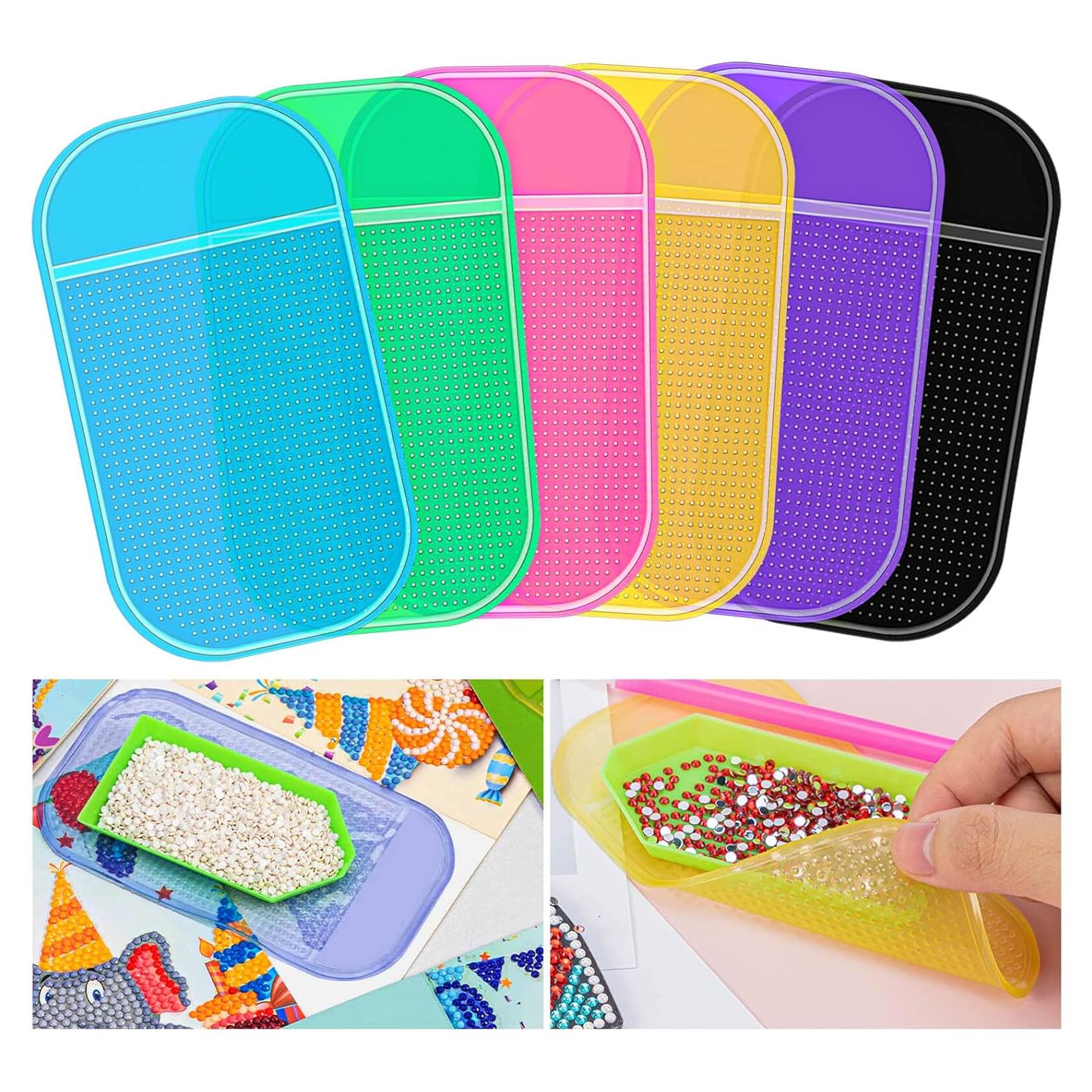6 Almohadillas Antideslizantes CLESDF para Pintura de Diamante 14.2x8.4cm