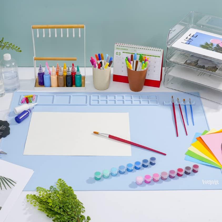 Alfombrilla de Silicona Extra Grande Foepoge 80x60cm Azul