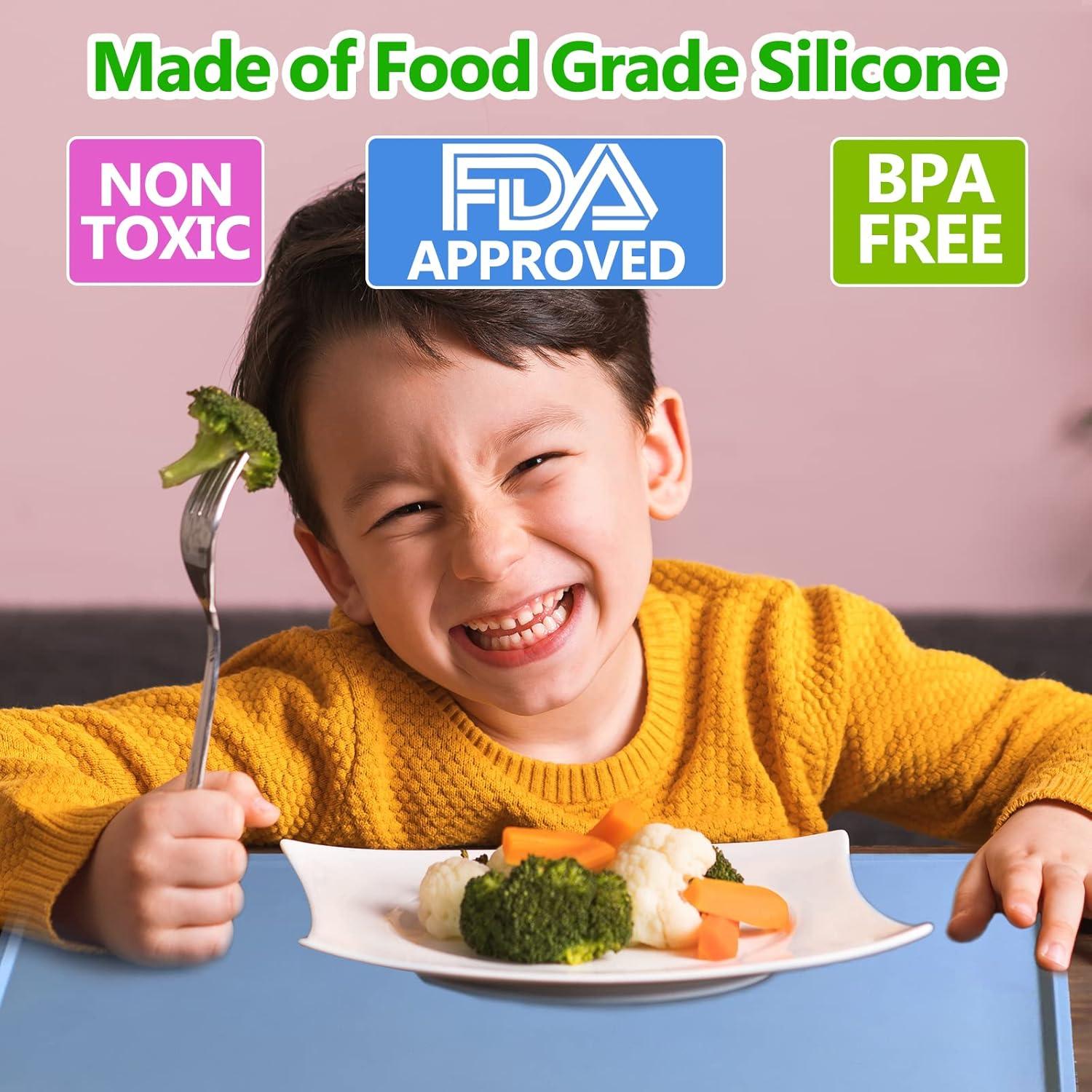 Manteles de Silicona Mudocp para Niños - 3 Piezas Antideslizantes