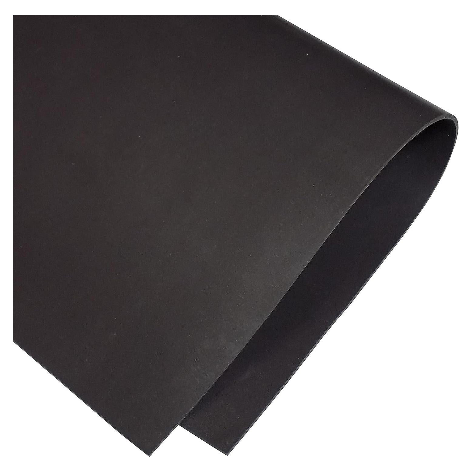 Hoja de Caucho de Silicona Negra 60A 1.6mm 30.5x22.9cm Grado Comercial