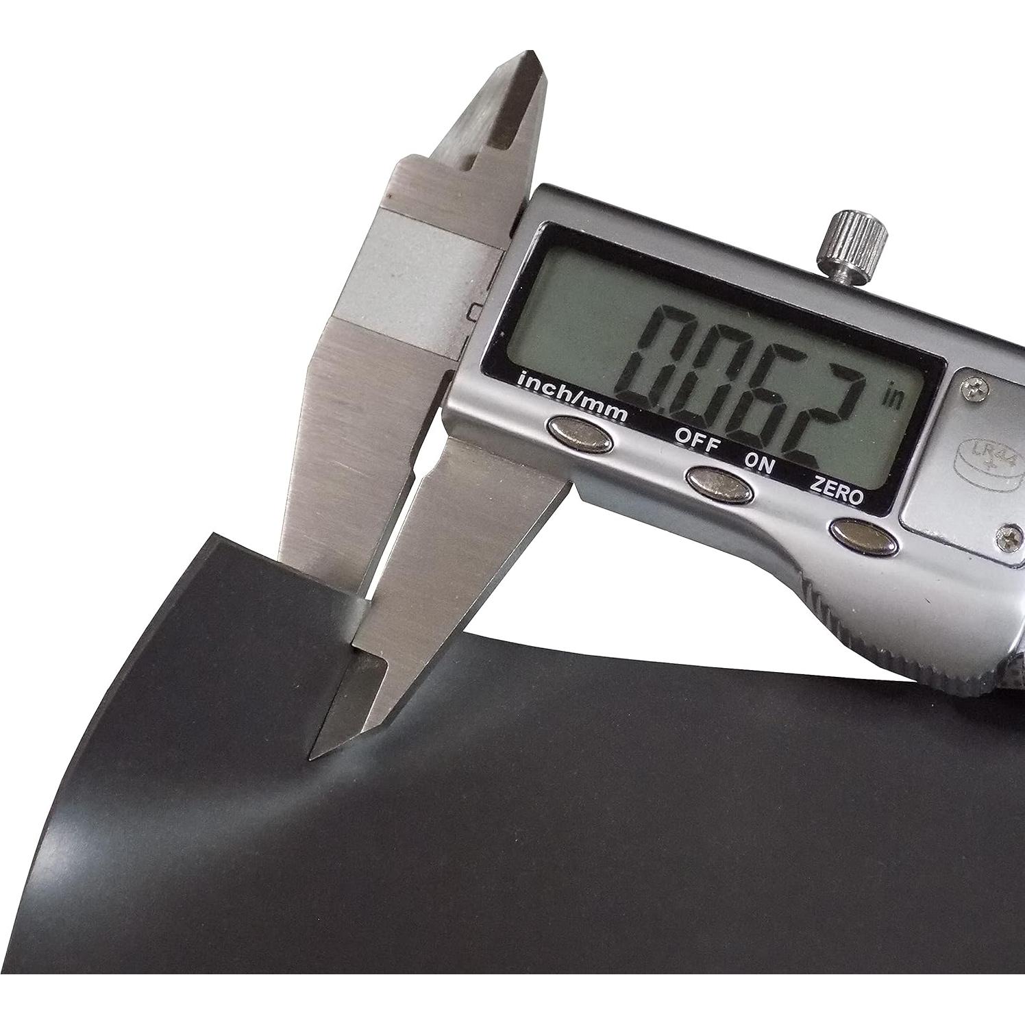 Hoja de Caucho de Silicona Negra 60A 1.6mm 30.5x22.9cm Grado Comercial