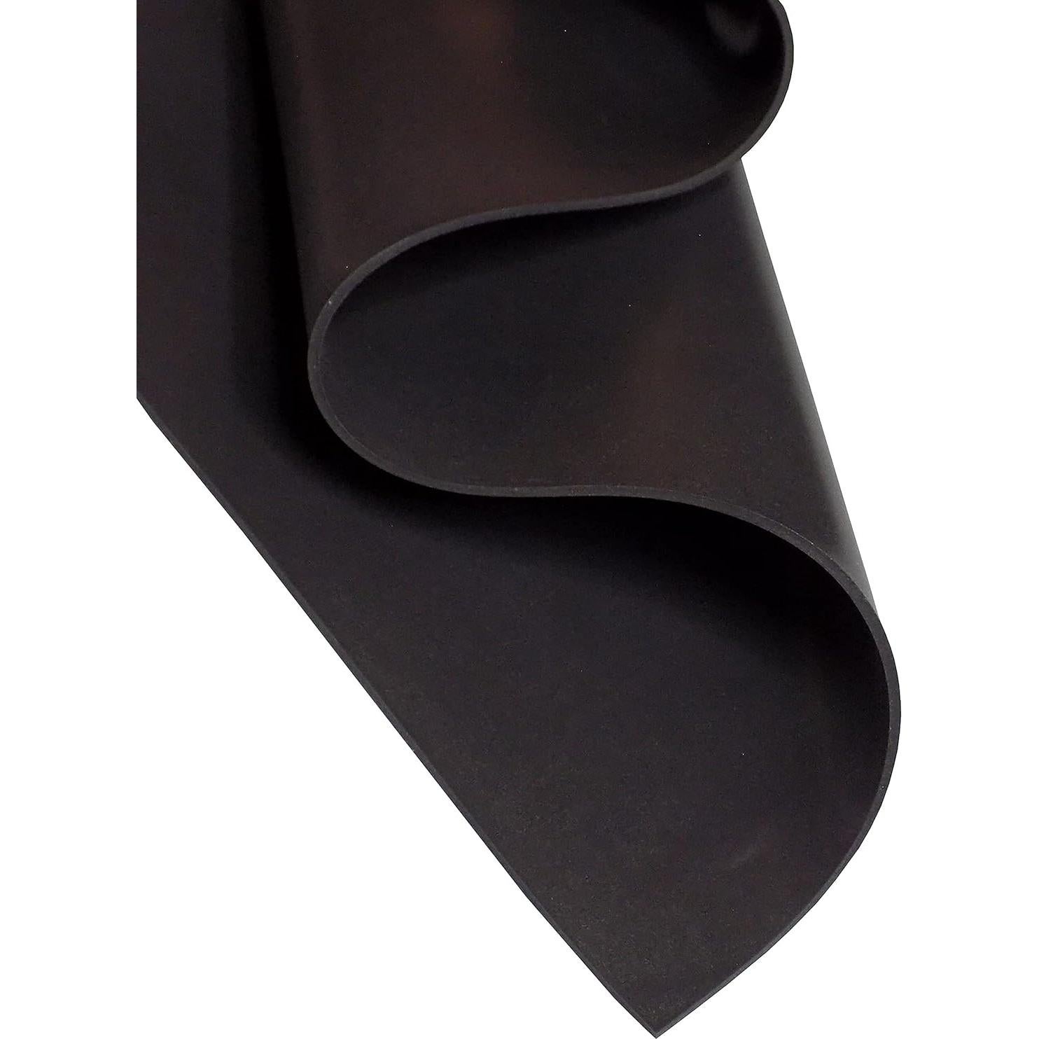 Hoja de Caucho de Silicona Negra 60A 1.6mm 30.5x22.9cm Grado Comercial