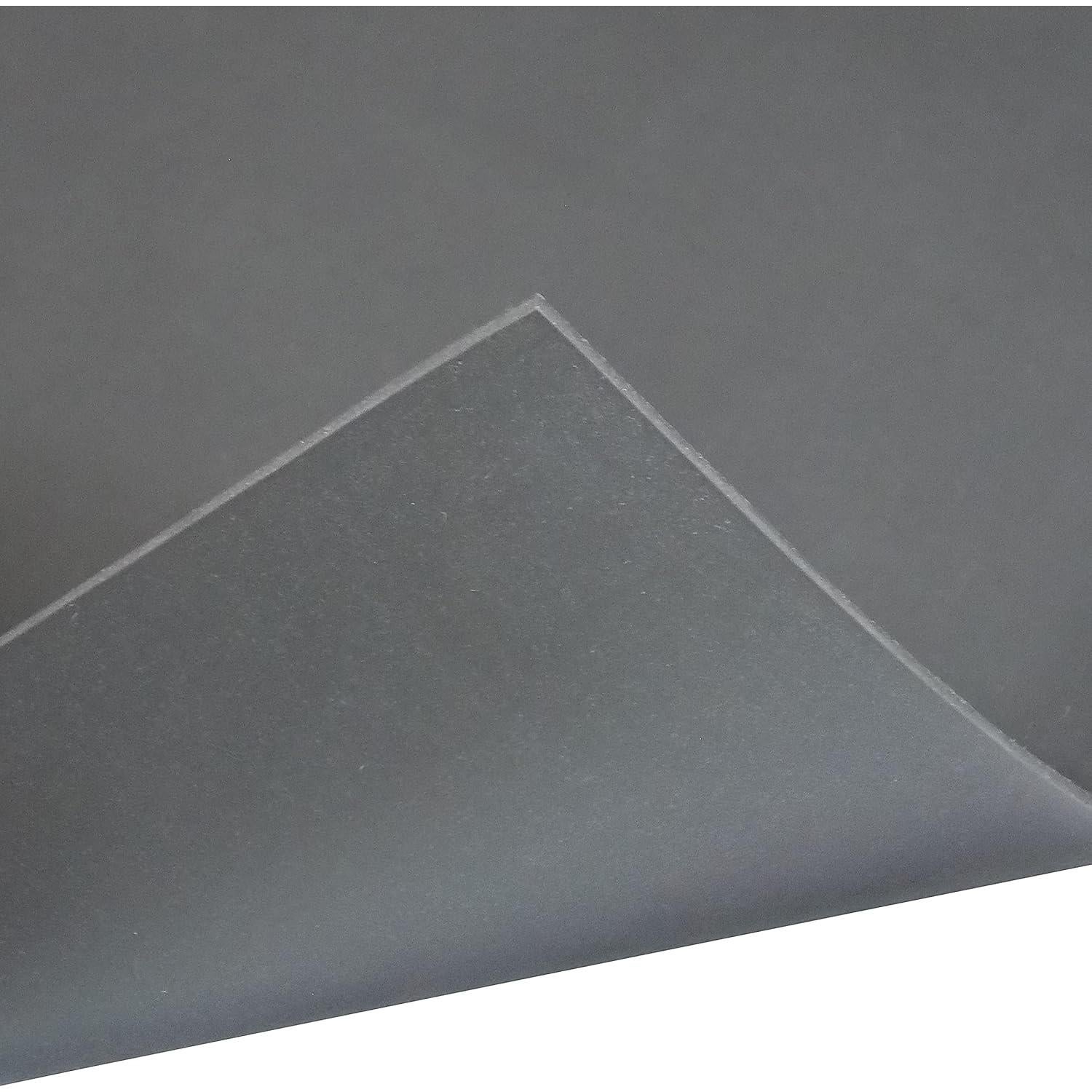 Hoja de Caucho de Silicona Negra 60A 1.6mm 30.5x22.9cm Grado Comercial