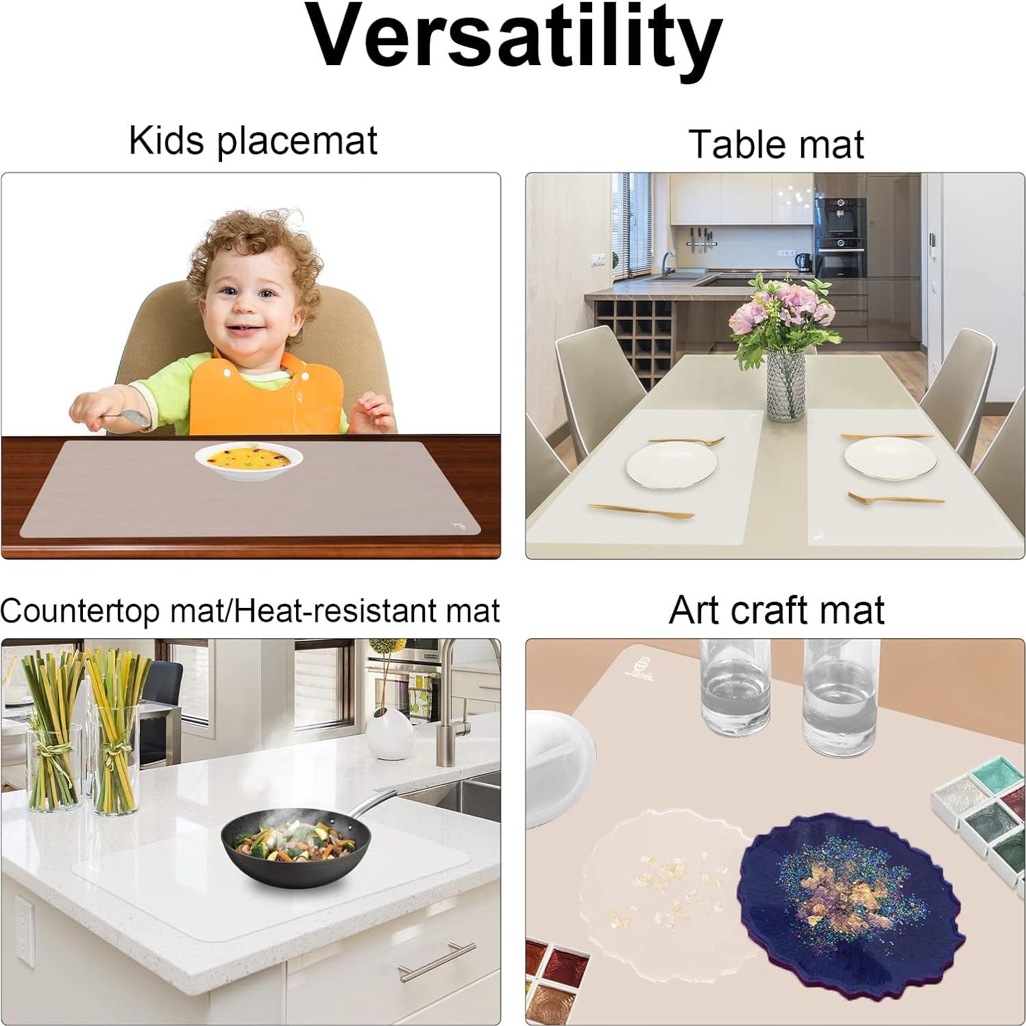 Juego de 2 Tapetes de Silicona Gruesa Folksy Super 71x50 cm