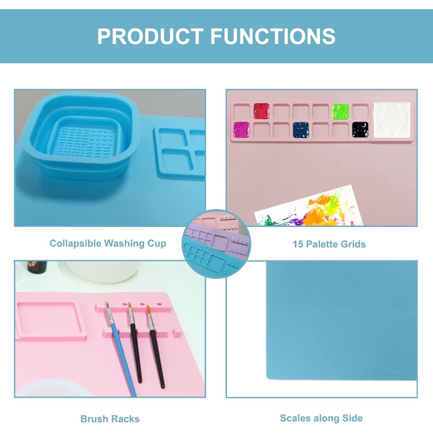 Alfombrilla de Silicona SCITURE 50.8x40.6cm Azul Multifuncional