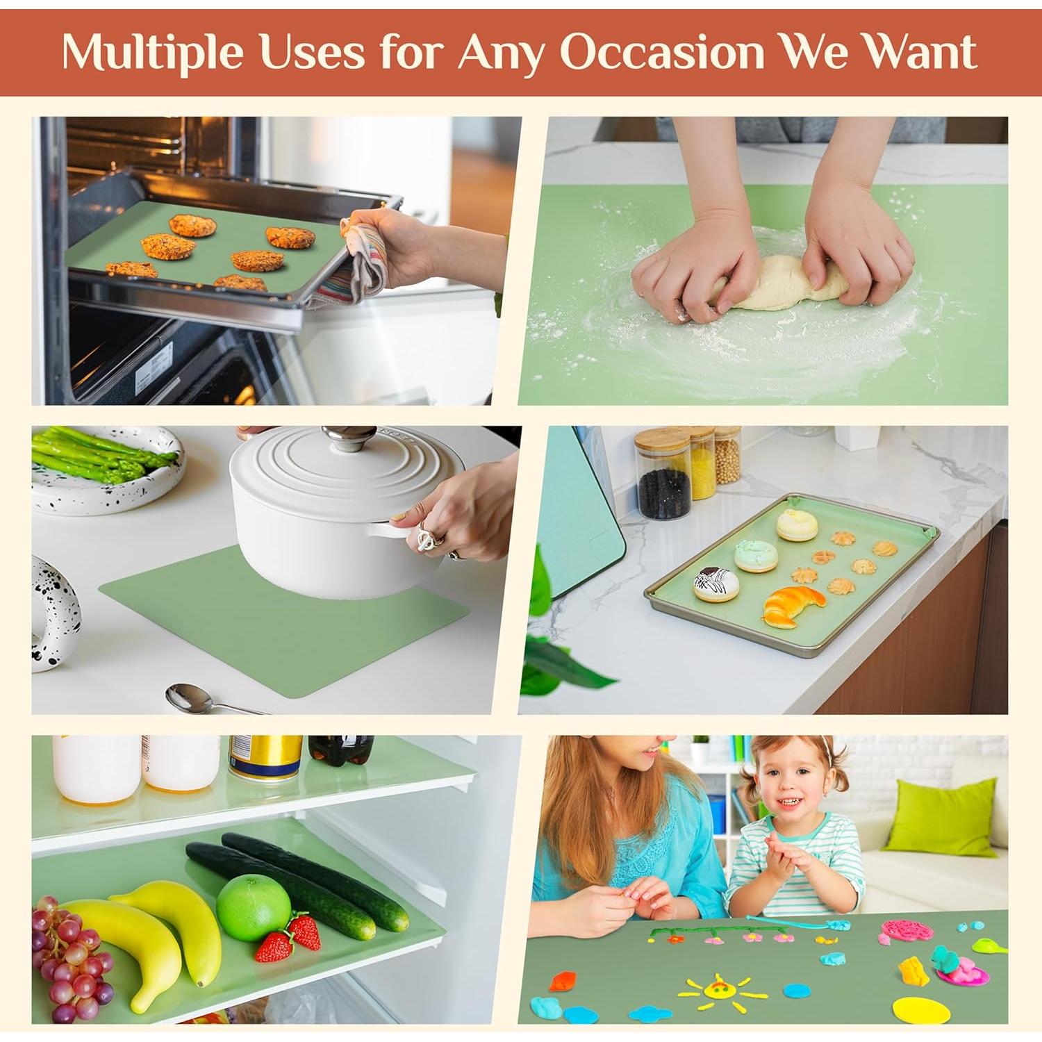 Alfombrilla de Silicona GTJ 183x30 cm Antiadherente Verde