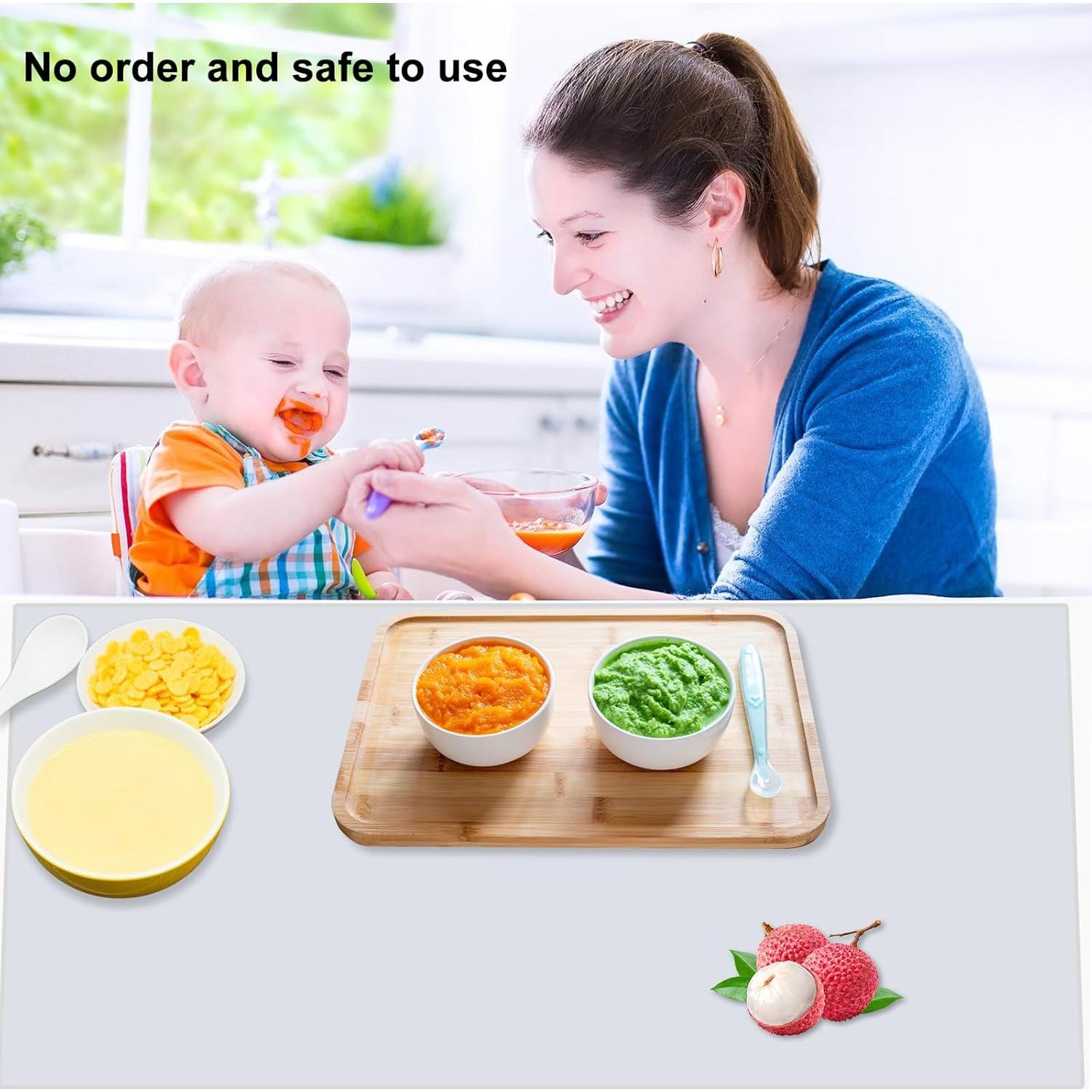 Paquete de 2 Tapetes de Silicona FMOACEN 91.44x60.96cm Antideslizantes