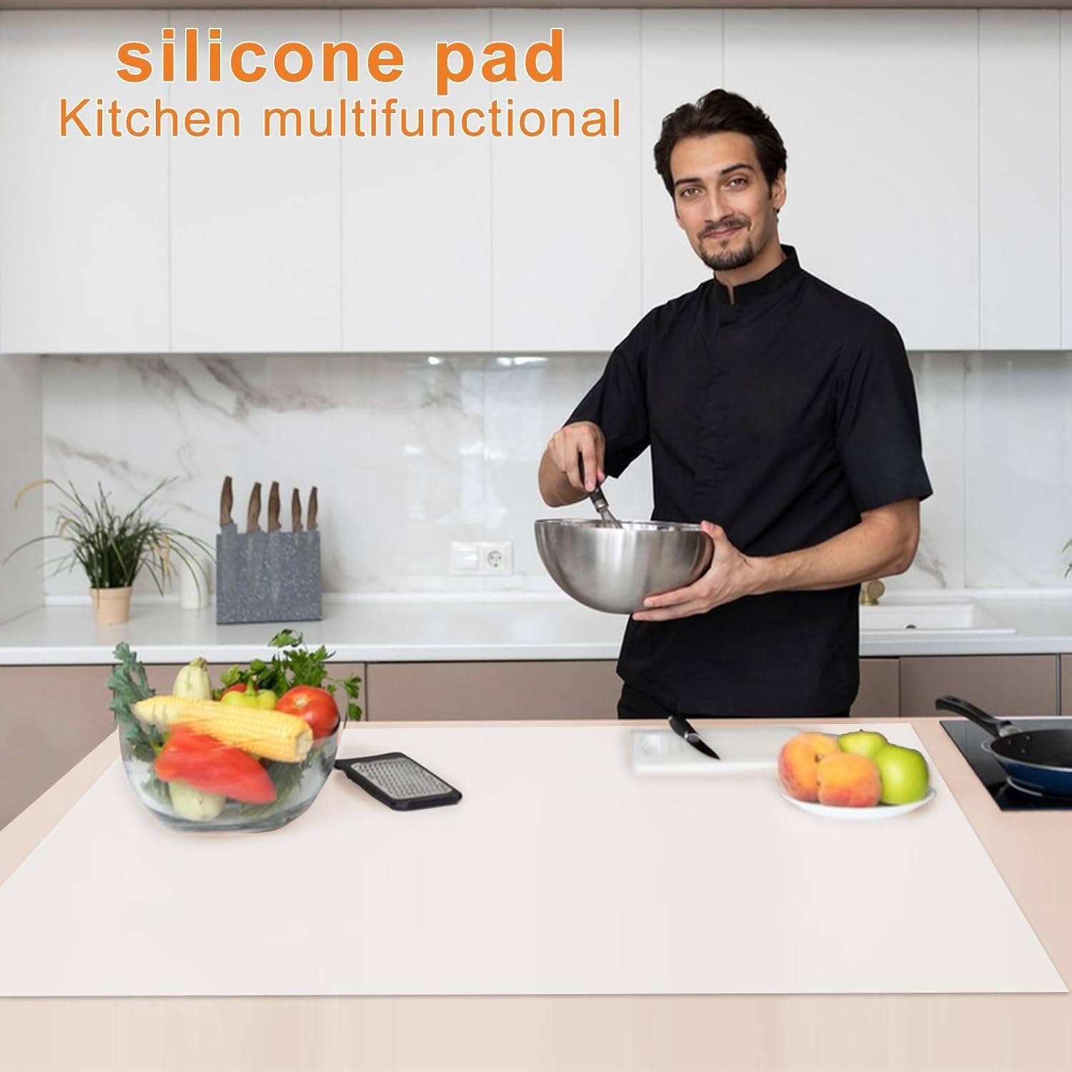 Paquete de 2 Tapetes de Silicona FMOACEN 91.44x60.96cm Antideslizantes