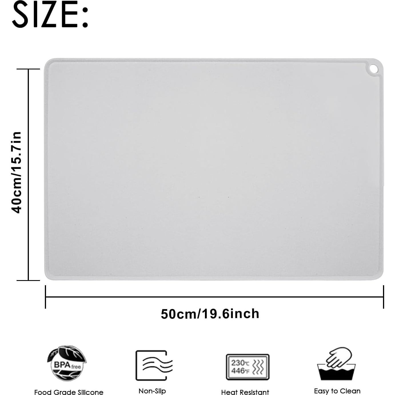 Alfombrilla de Silicona Antiadherente QPIX 50x40cm Gris