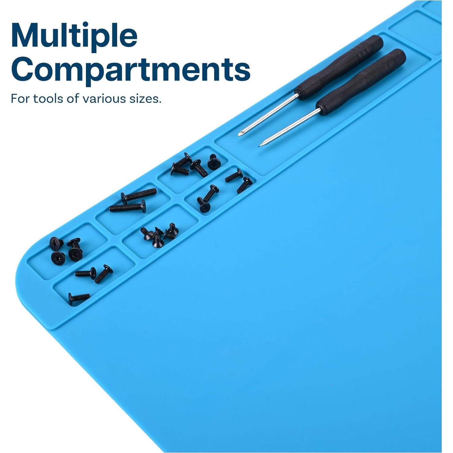 Alfombrilla de Soldadura de Silicona MMOBIEL 30x20 cm Azul