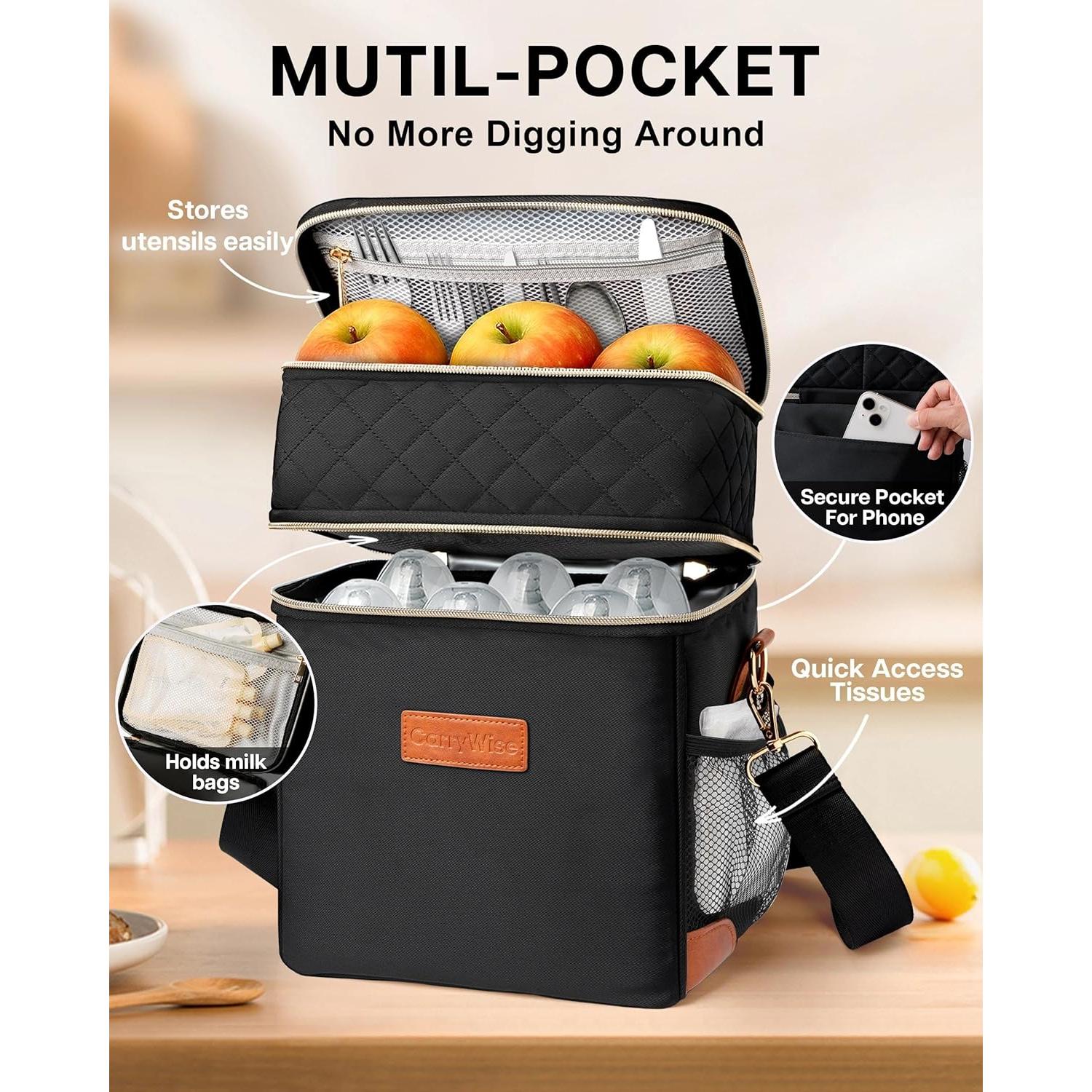 Bolsa Enfriadora CarryWise para Leche Materna 11L Doble Capa