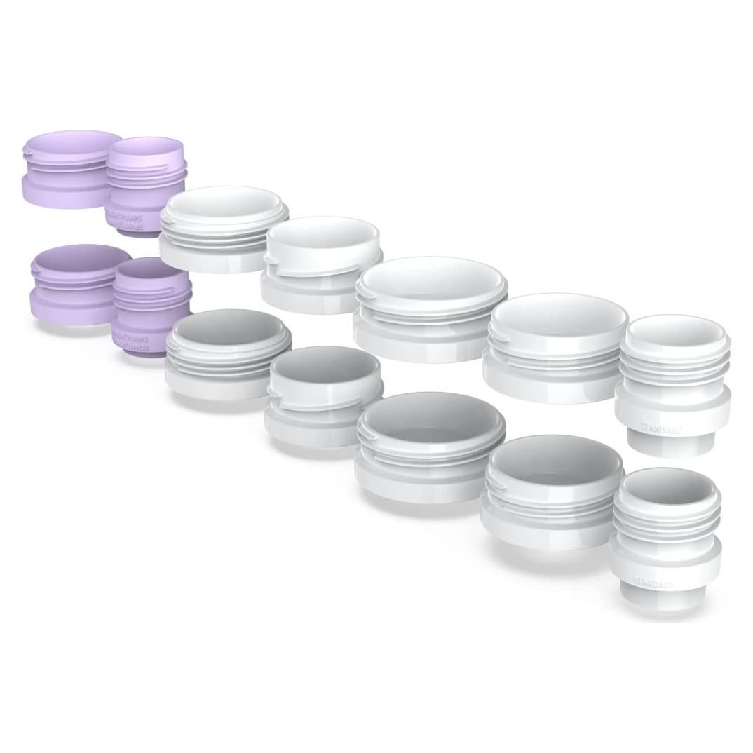 Kit de Adaptadores Kiinde Twist para Almacenamiento de Leche - 14 Piezas