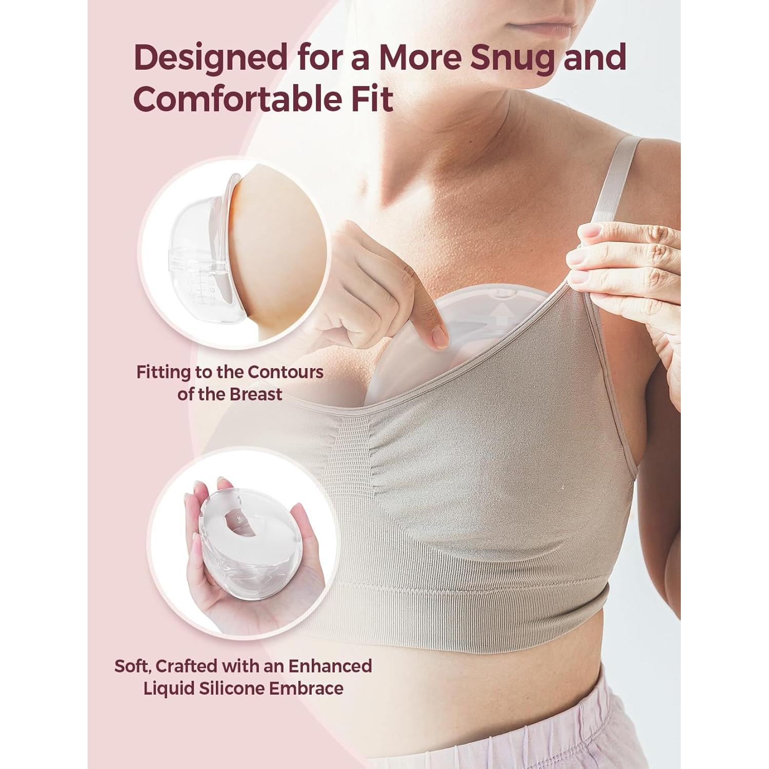 Recolector de Leche Materna Momcozy 90ml Silicona 2 Piezas